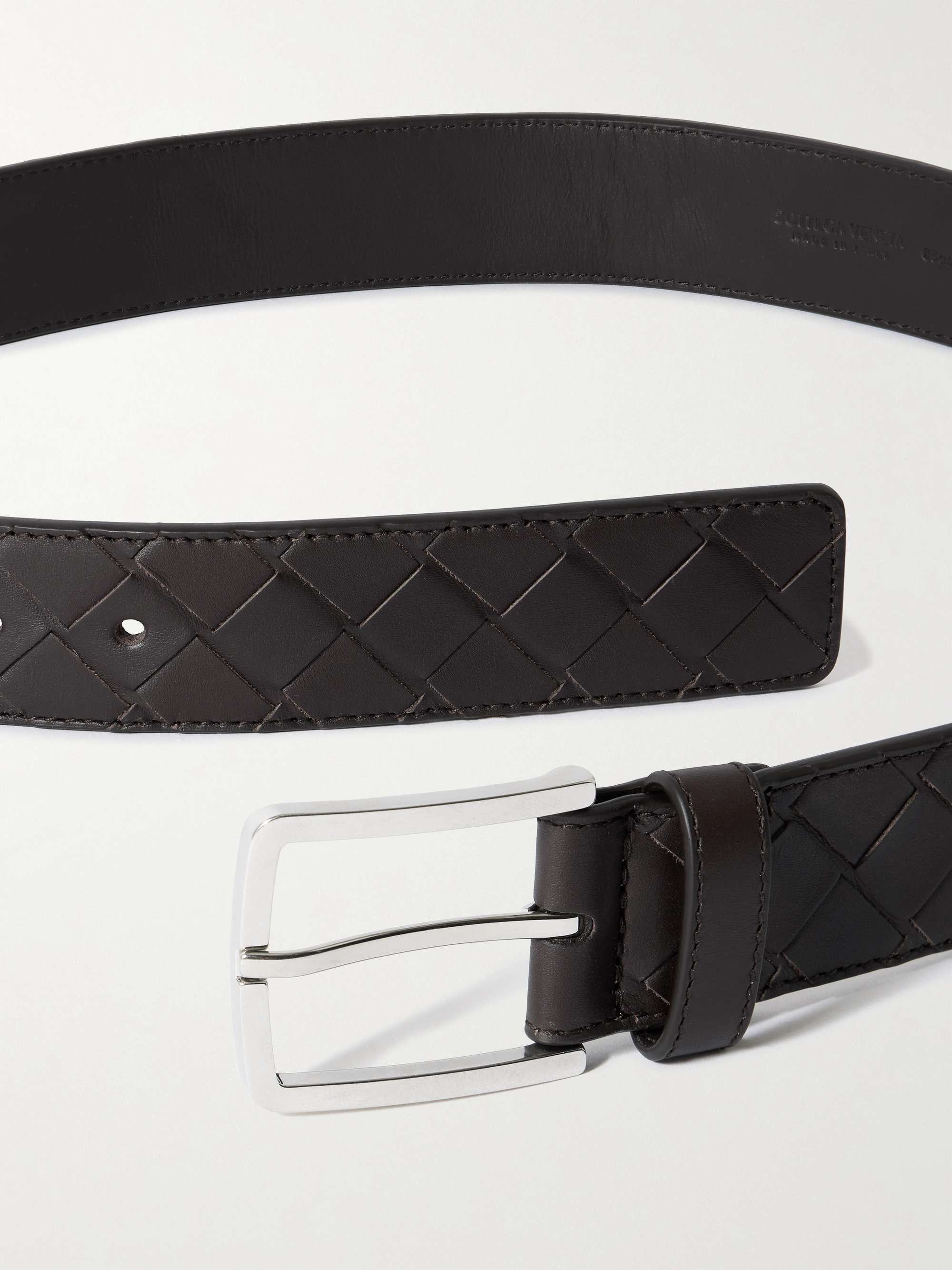 BOTTEGA VENETA イントレチャートレザー ベルト 3.5cm