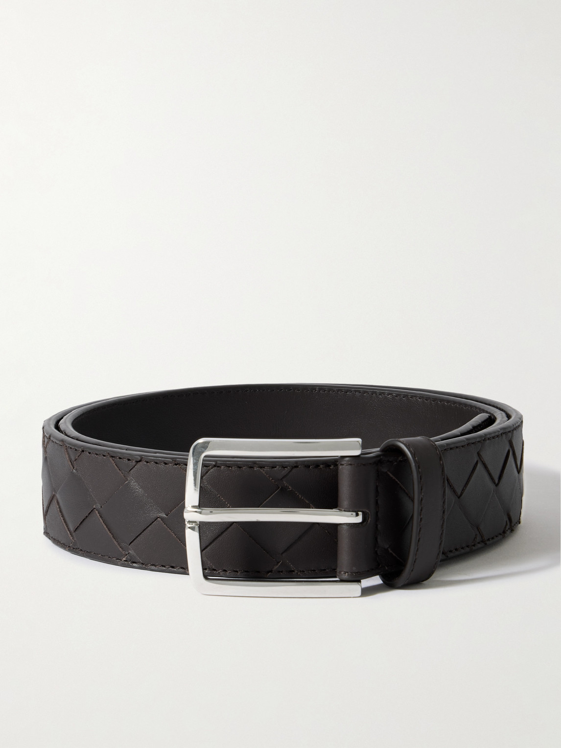 Bottega Veneta 3.5cm Intrecciato Leather Belt - Men