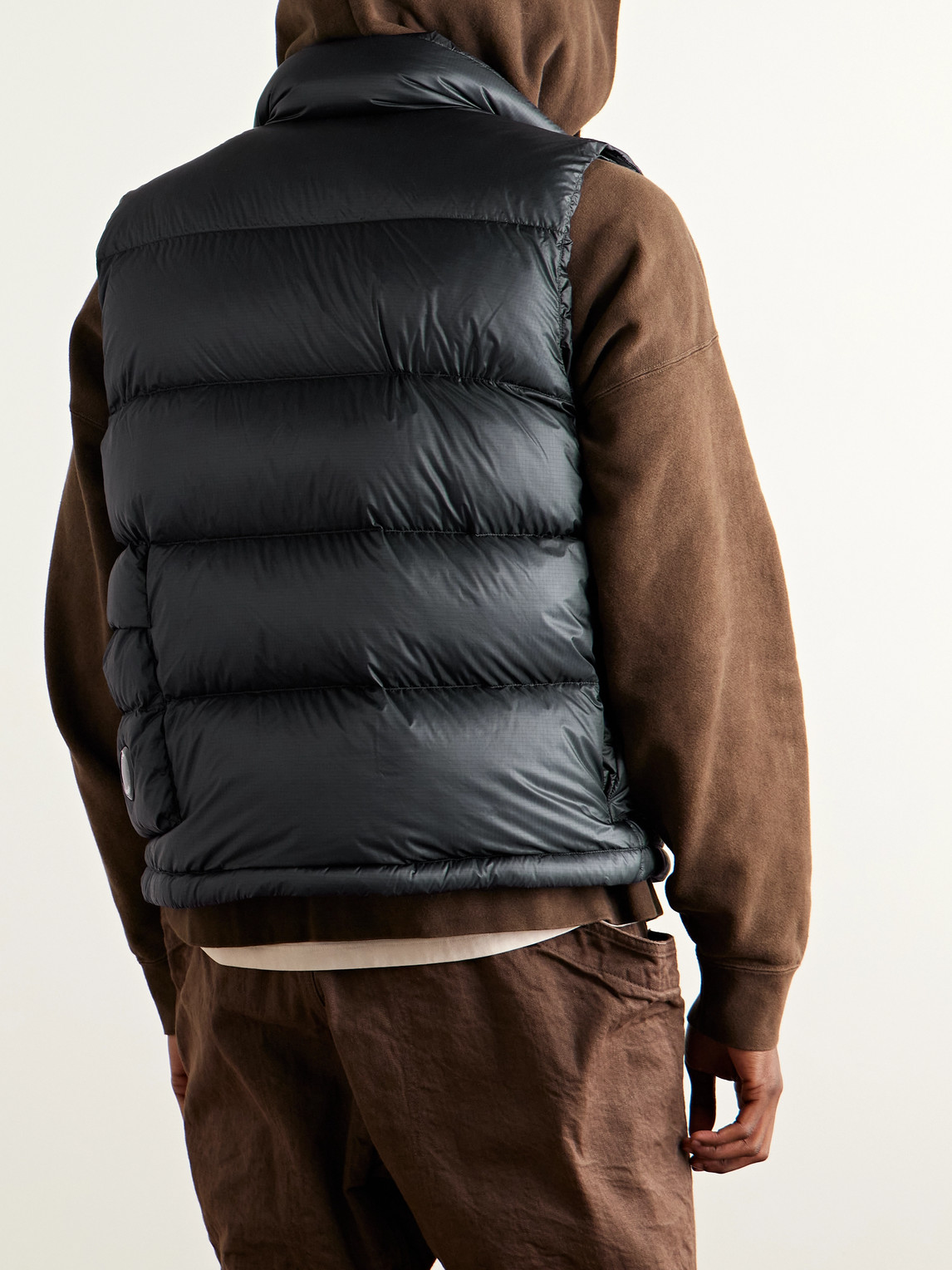 C.p. Company Quilted Ripstop Down Gilet In Black