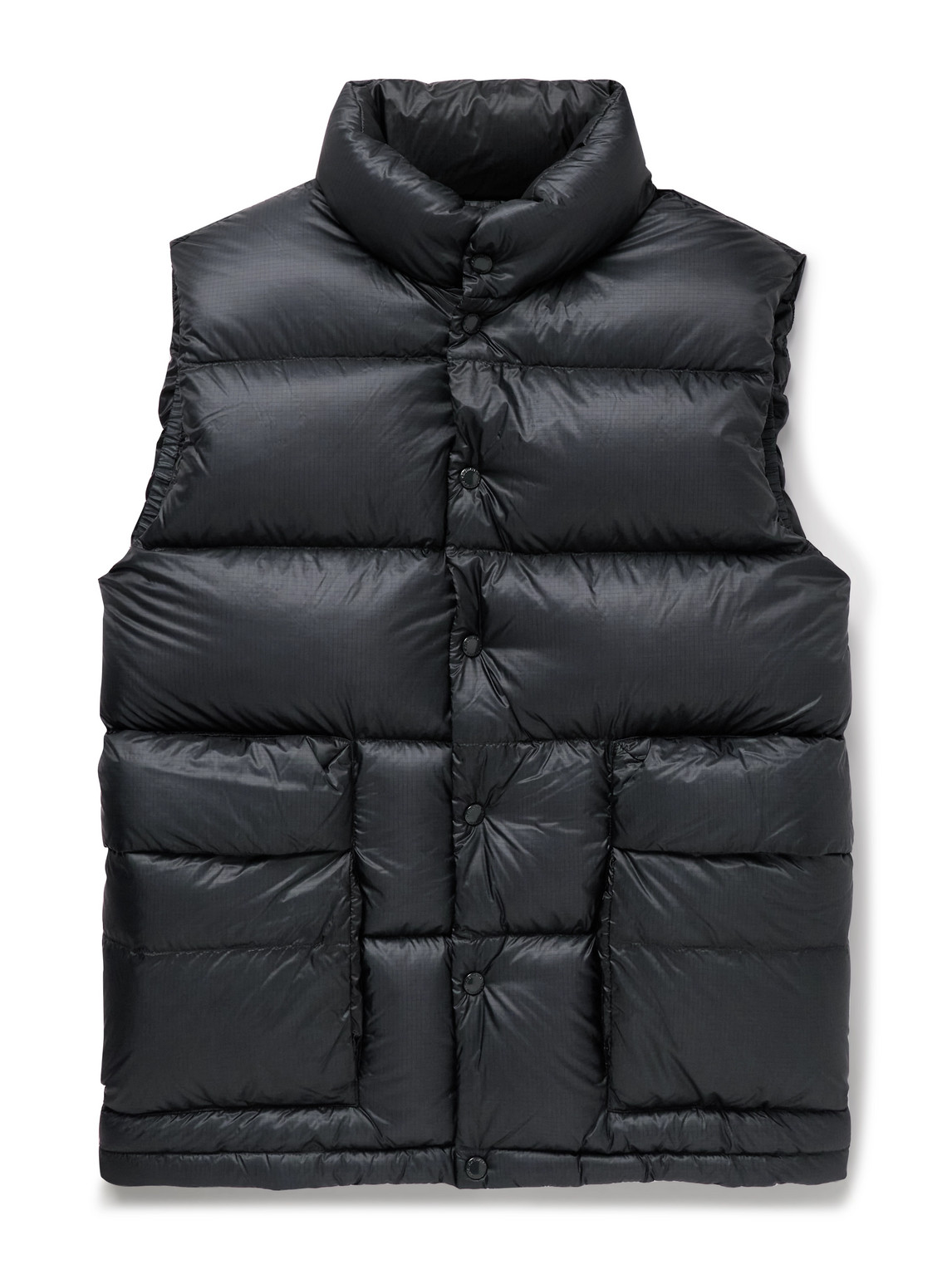 C.p. Company Quilted Ripstop Down Gilet In Black