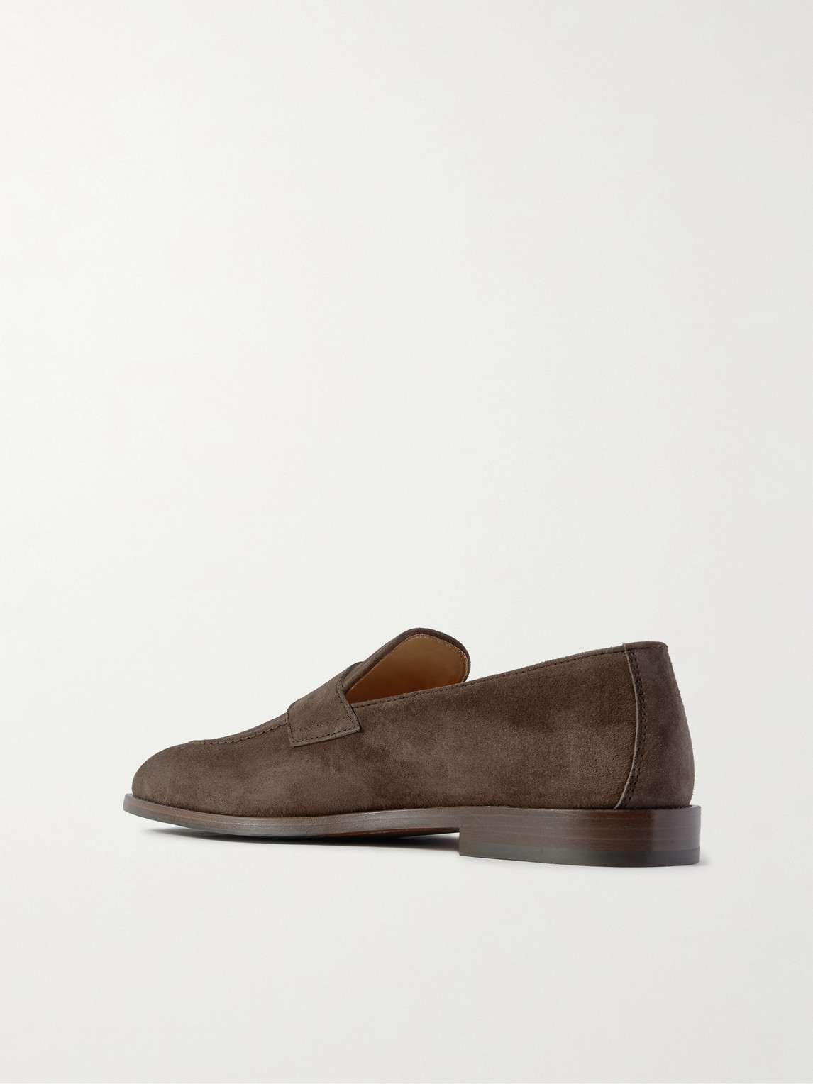 Brunello Cucinelli Suede Loafers In Brown