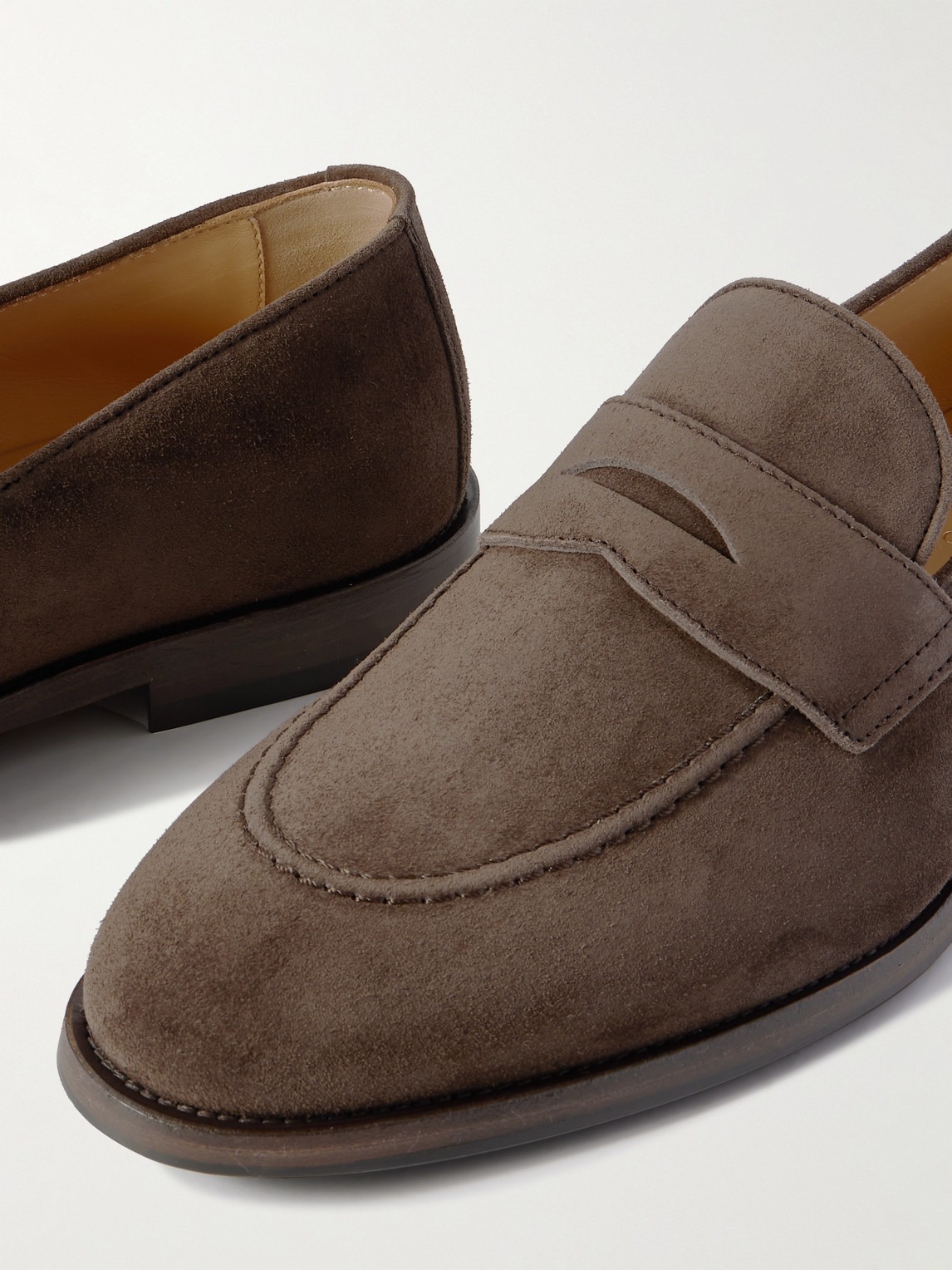 Brunello Cucinelli Suede Loafers In Brown