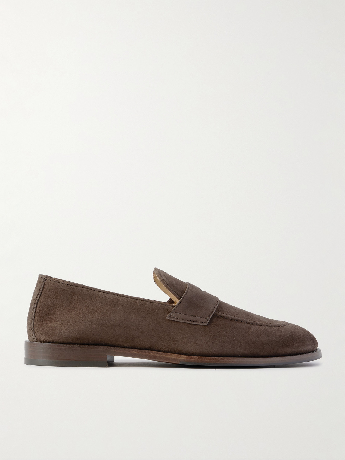 Brunello Cucinelli Flex Suede Penny Loafers - Men