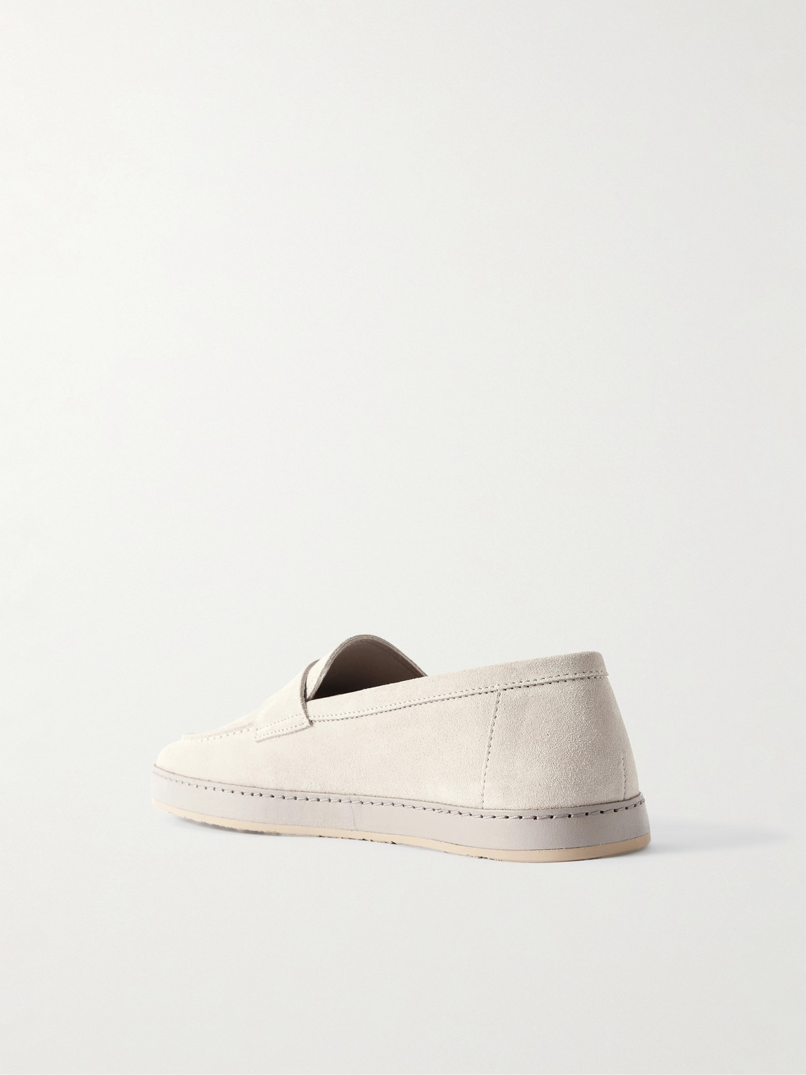 Brunello Cucinelli Washed-suede Penny Loafers