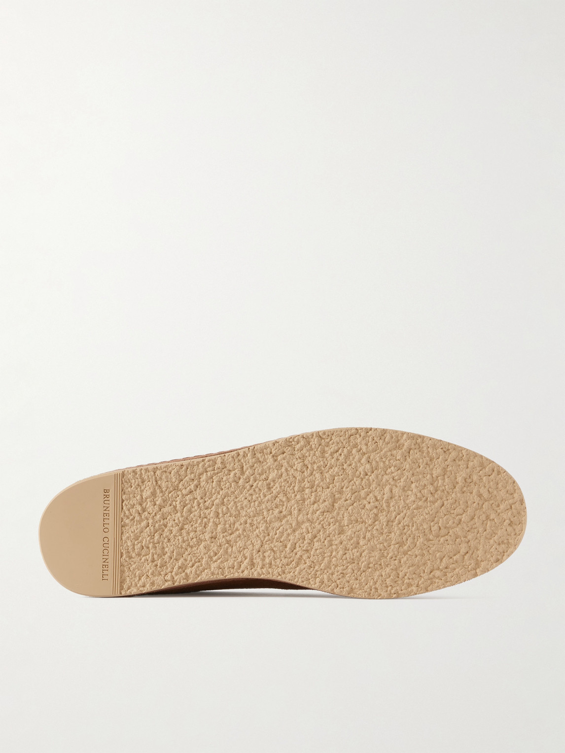 Brunello Cucinelli Washed-suede Penny Loafers In Brown