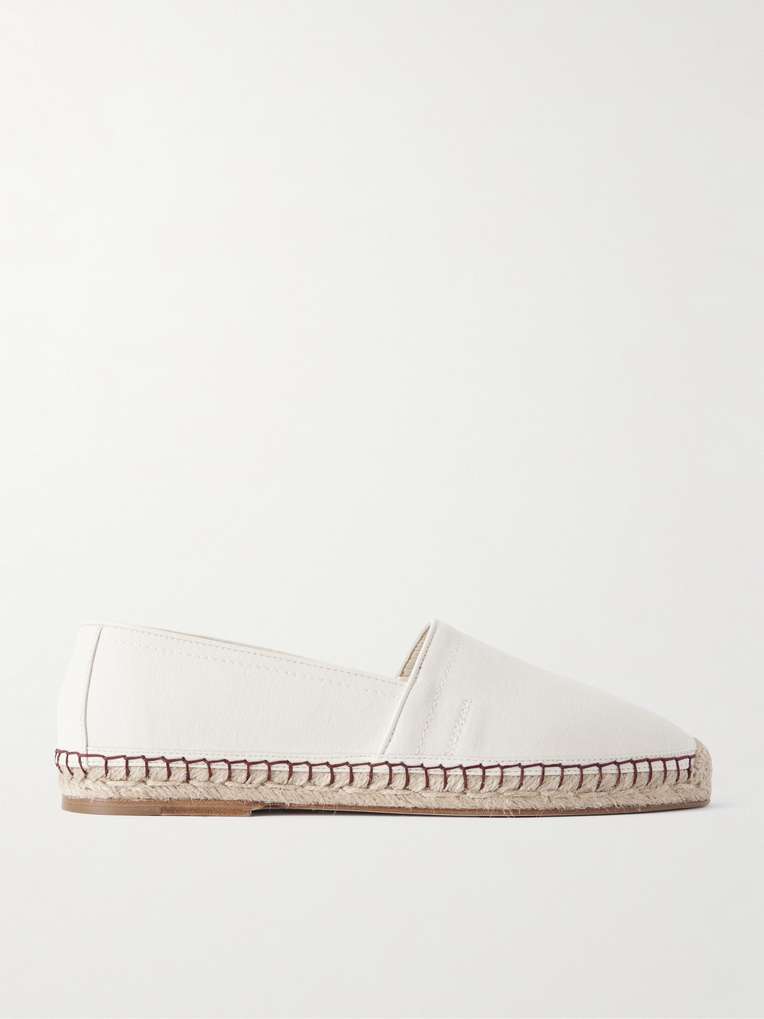 Brunello Cucinelli — Leather-Trimmed Canvas Espadrilles