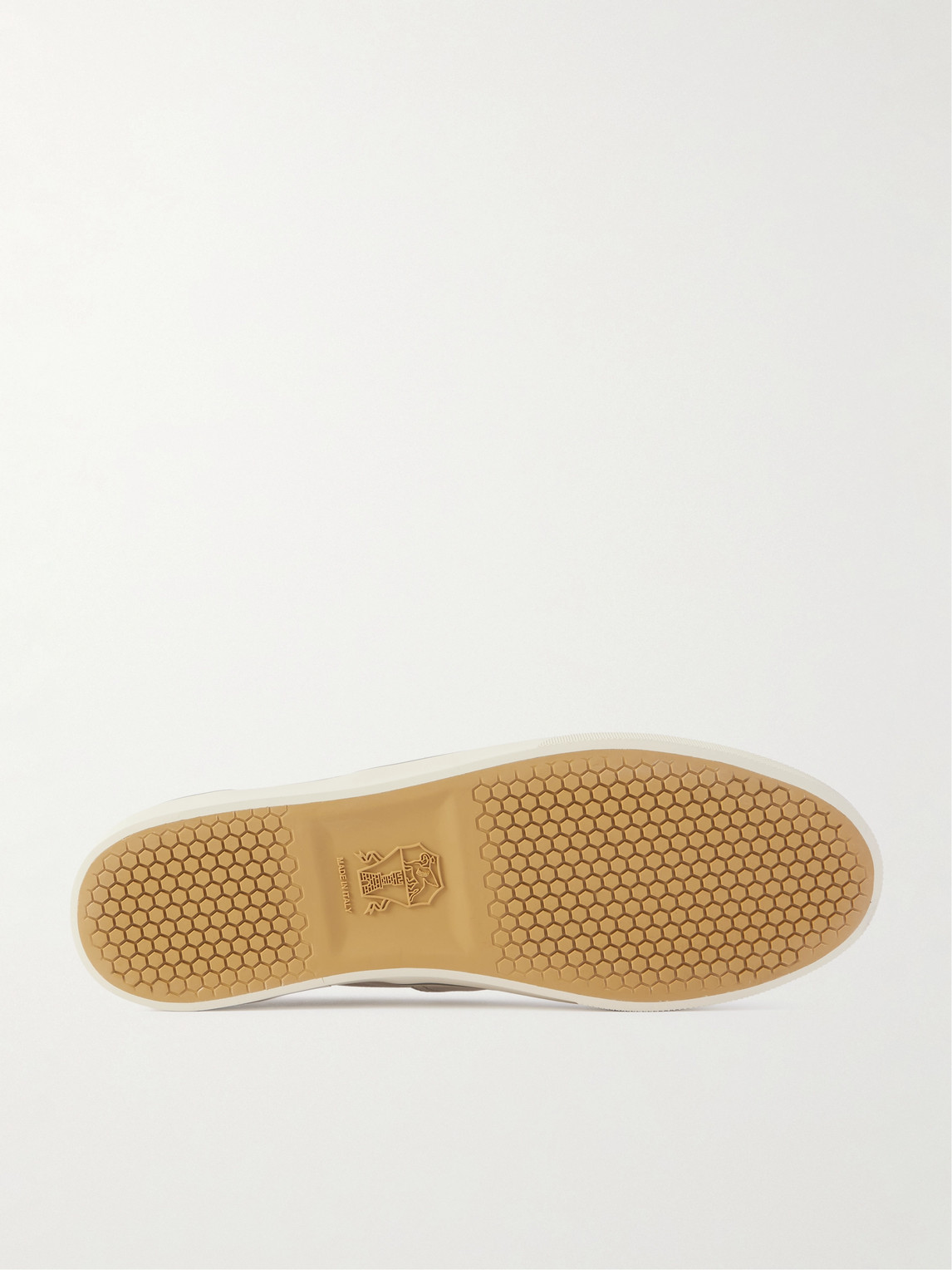 Brunello Cucinelli Leather-trimmed Suede Sneakers