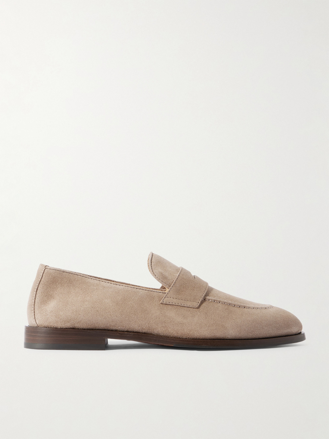 Brunello Cucinelli Flex Suede Penny Loafers - Men