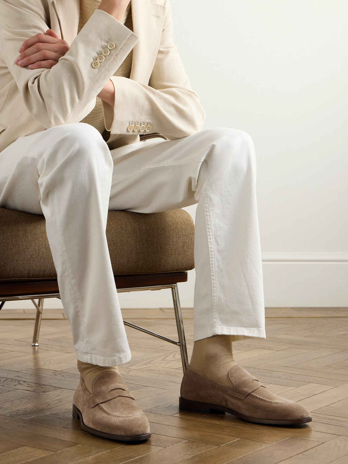 Flex Suede Penny Loafers — 2