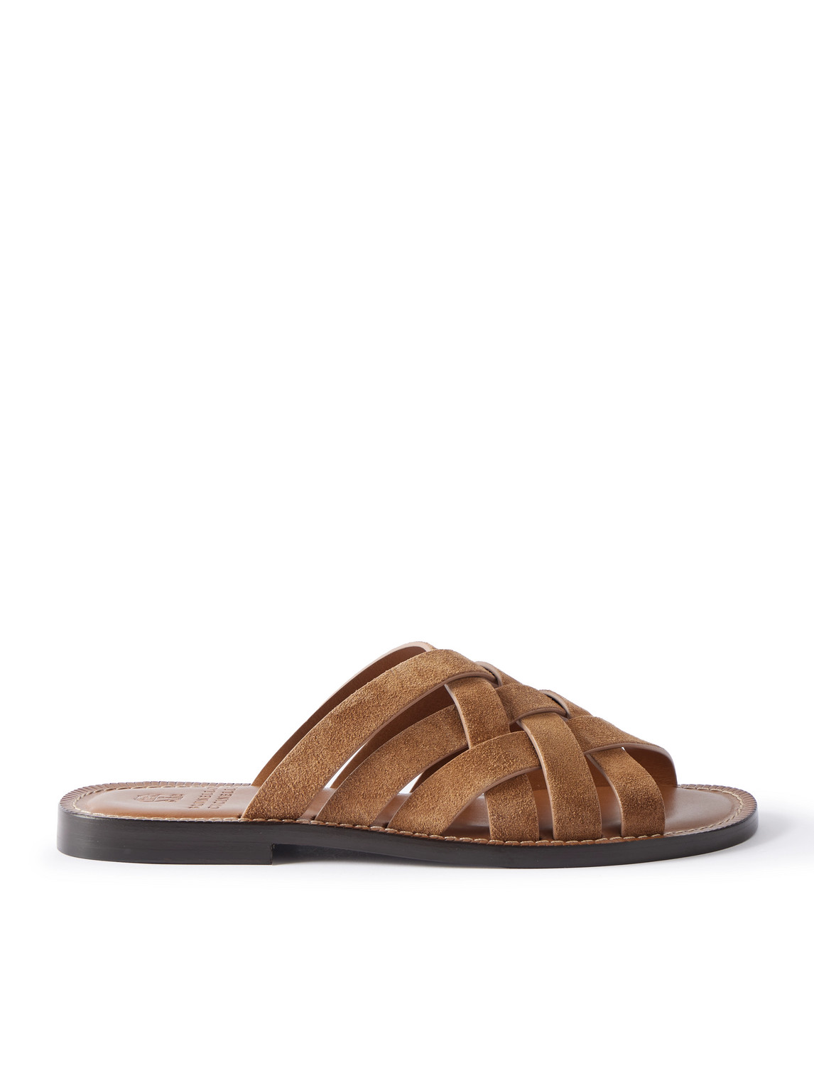 Brunello Cucinelli Woven Suede Sandals