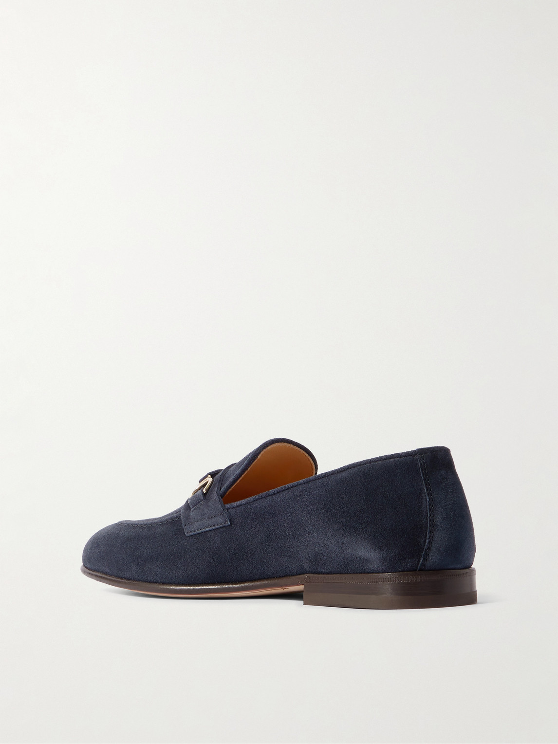 Brunello Cucinelli Embellished Suede Loafers In Blue