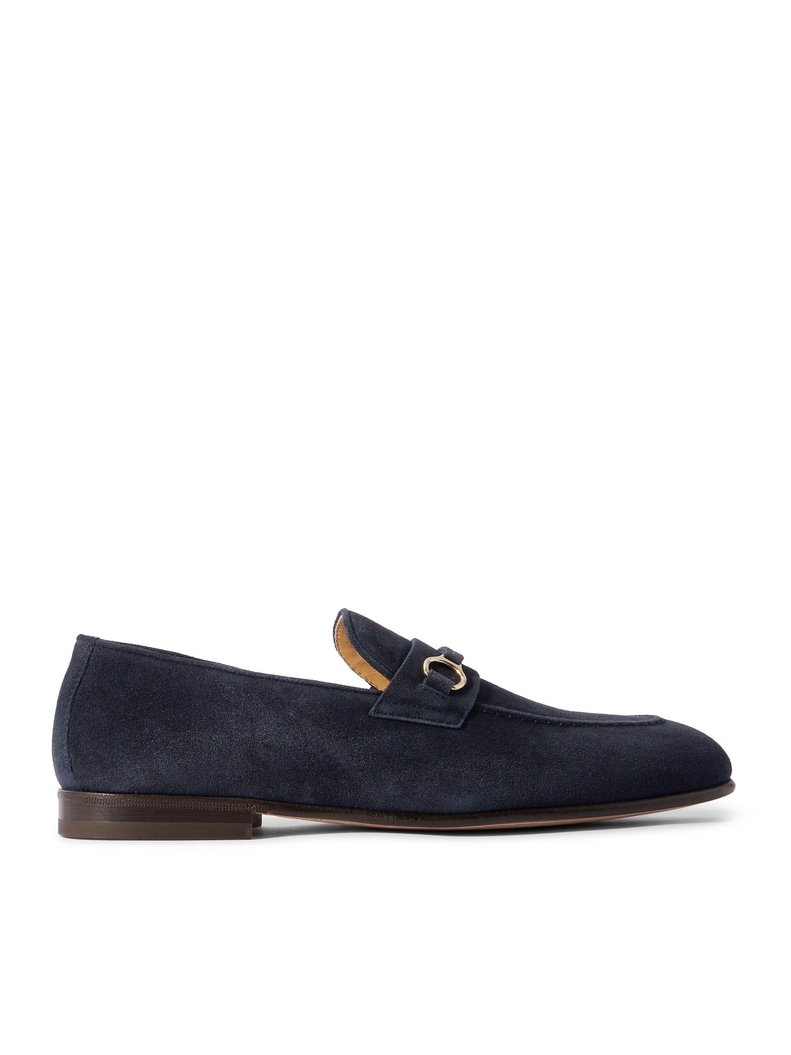 Brunello Cucinelli Embellished Suede Loafers In Blue