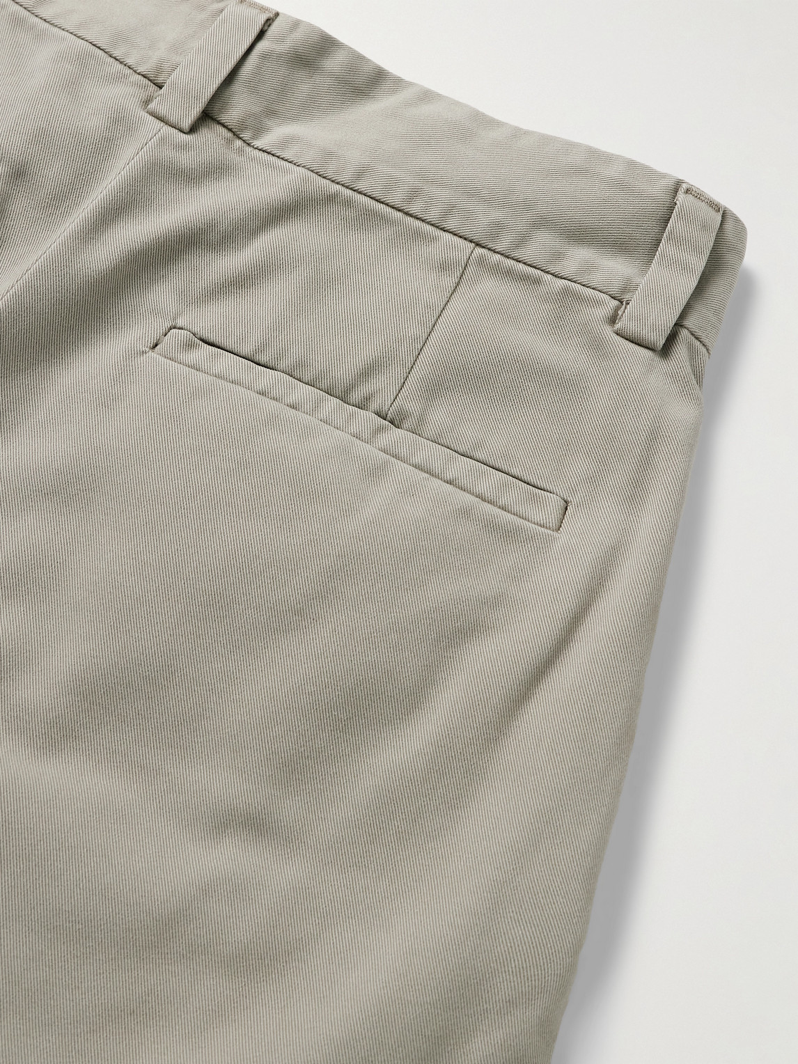 Agolde Slater Straight-leg Pleated Cotton-twill Trousers In Gray