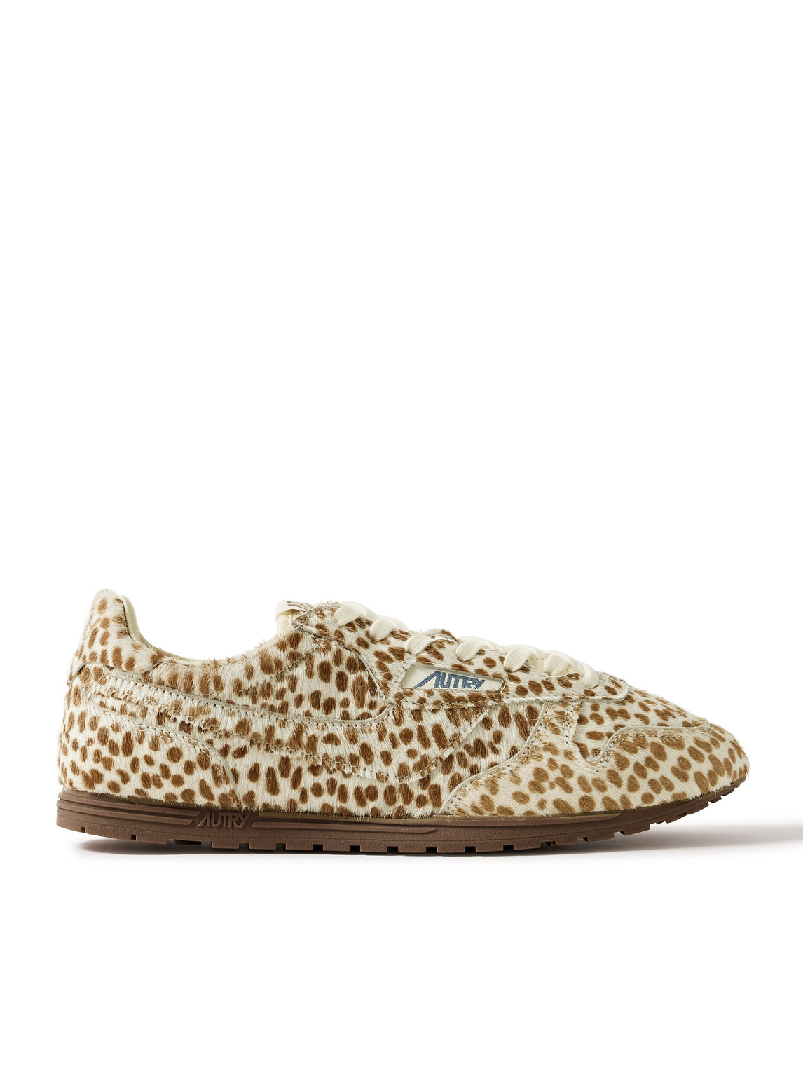 Autry Windspin Cheetah-print Pony Hair Sneakers In Neutral