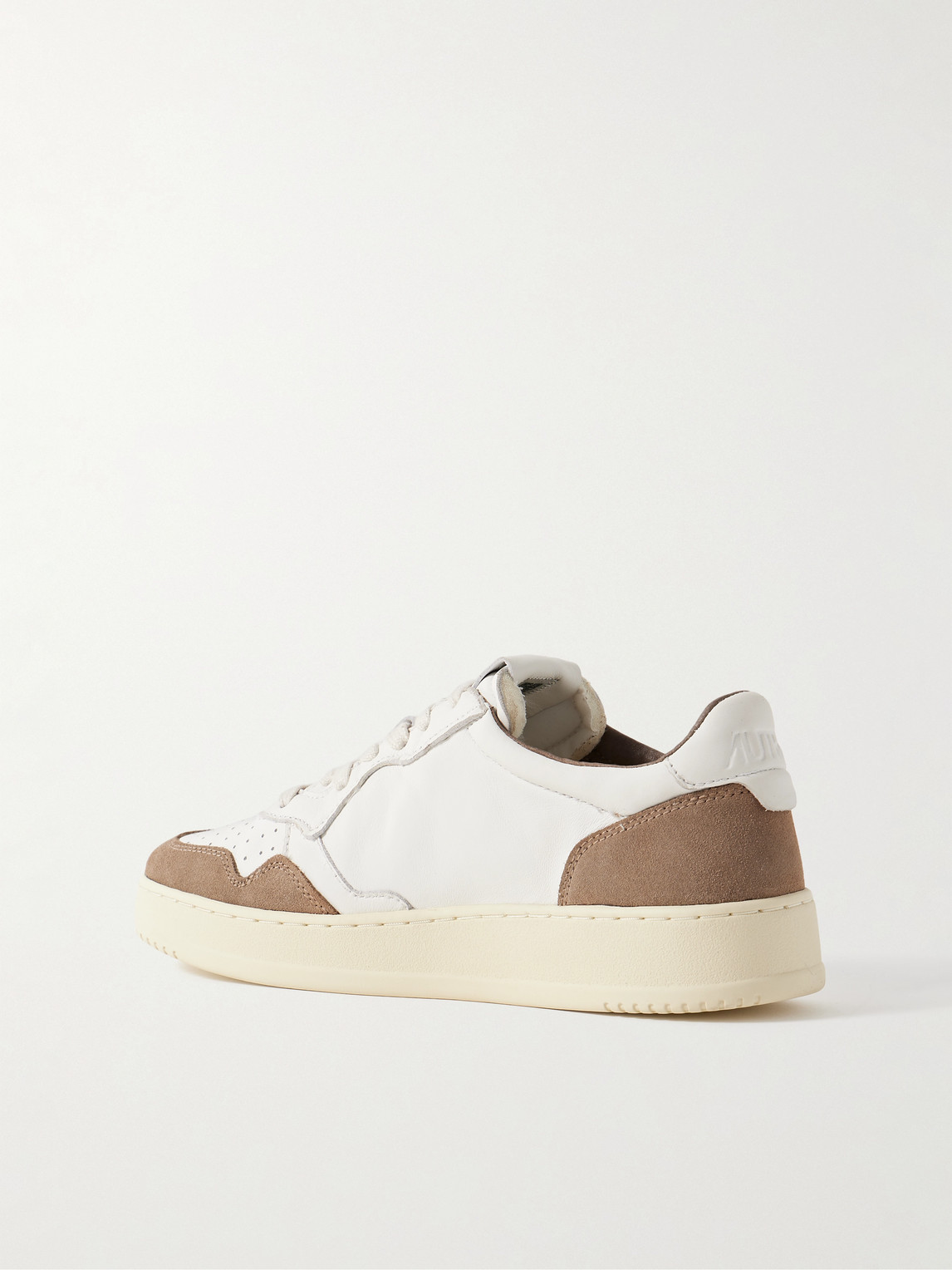 Autry Low Sneaker With Suede Accents And Perforated Toe Box