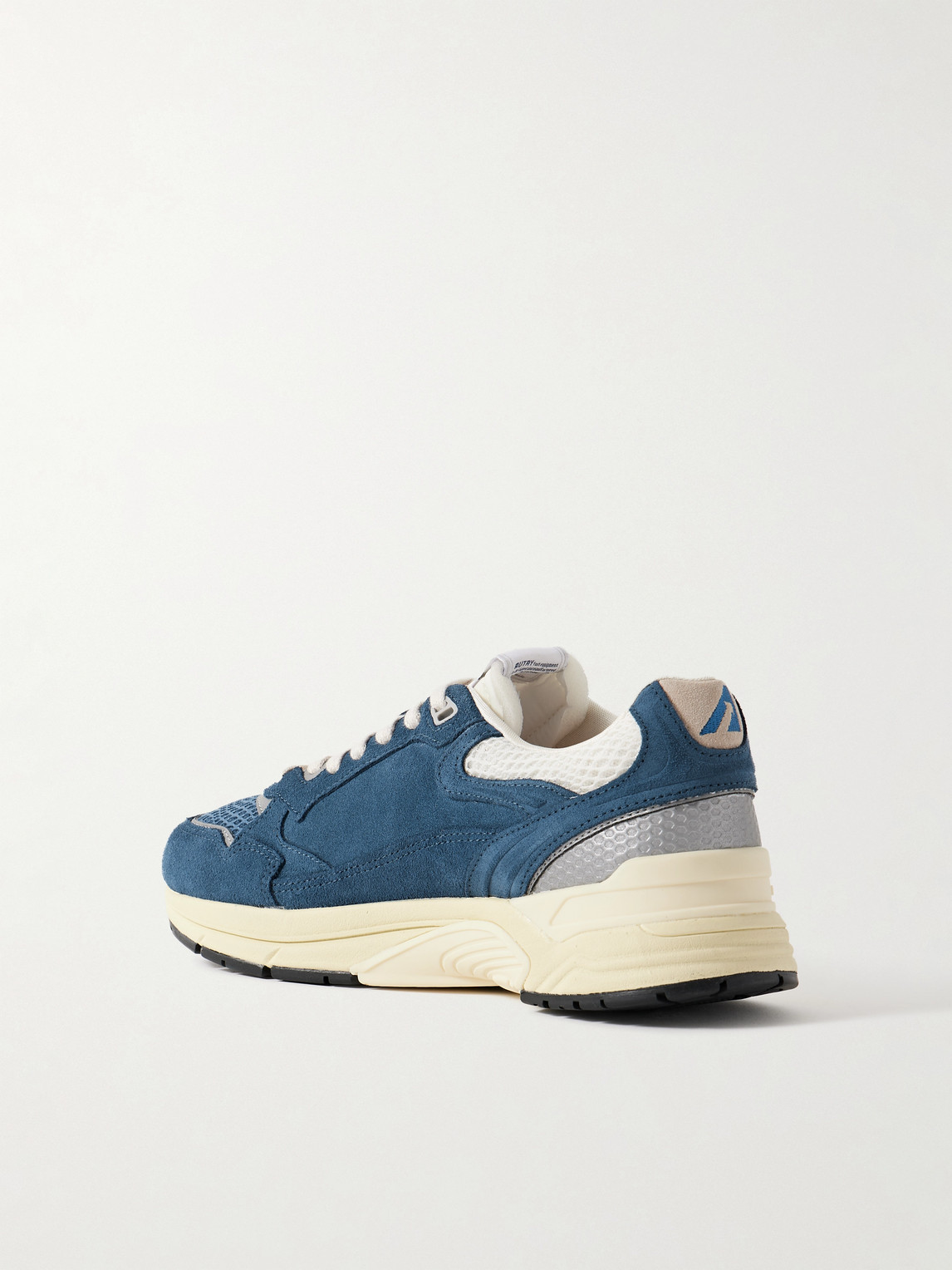 Autry Hyperway Leather-trimmed Suede And Mesh Sneakers In Blue