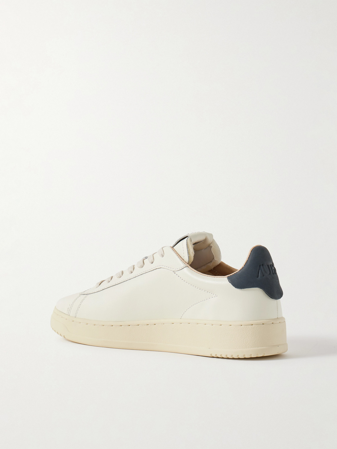 Autry Dallas Nubuck-trimmed Leather Sneakers In White