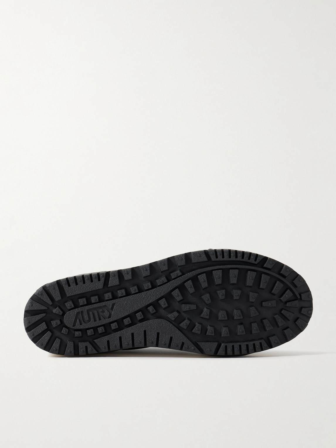 Autry Wildpace Nubuck And Rubber-trimmed Suede And Mesh Sneakers In Black