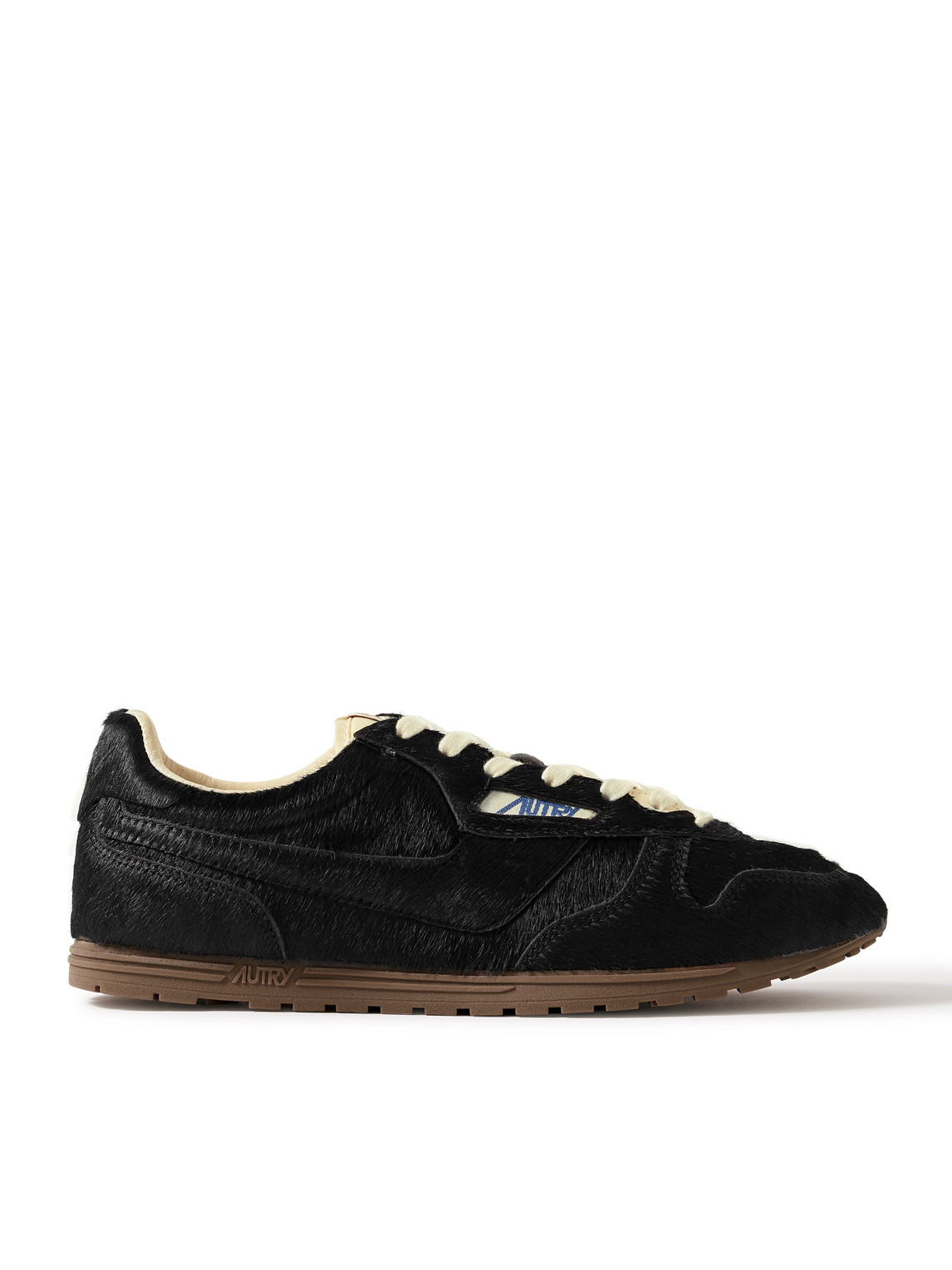 【関税&送料込】Autry Black Windspin Sneakers In Pony Hair Autry Windspin Pony Hair Sneakers | ModeSens