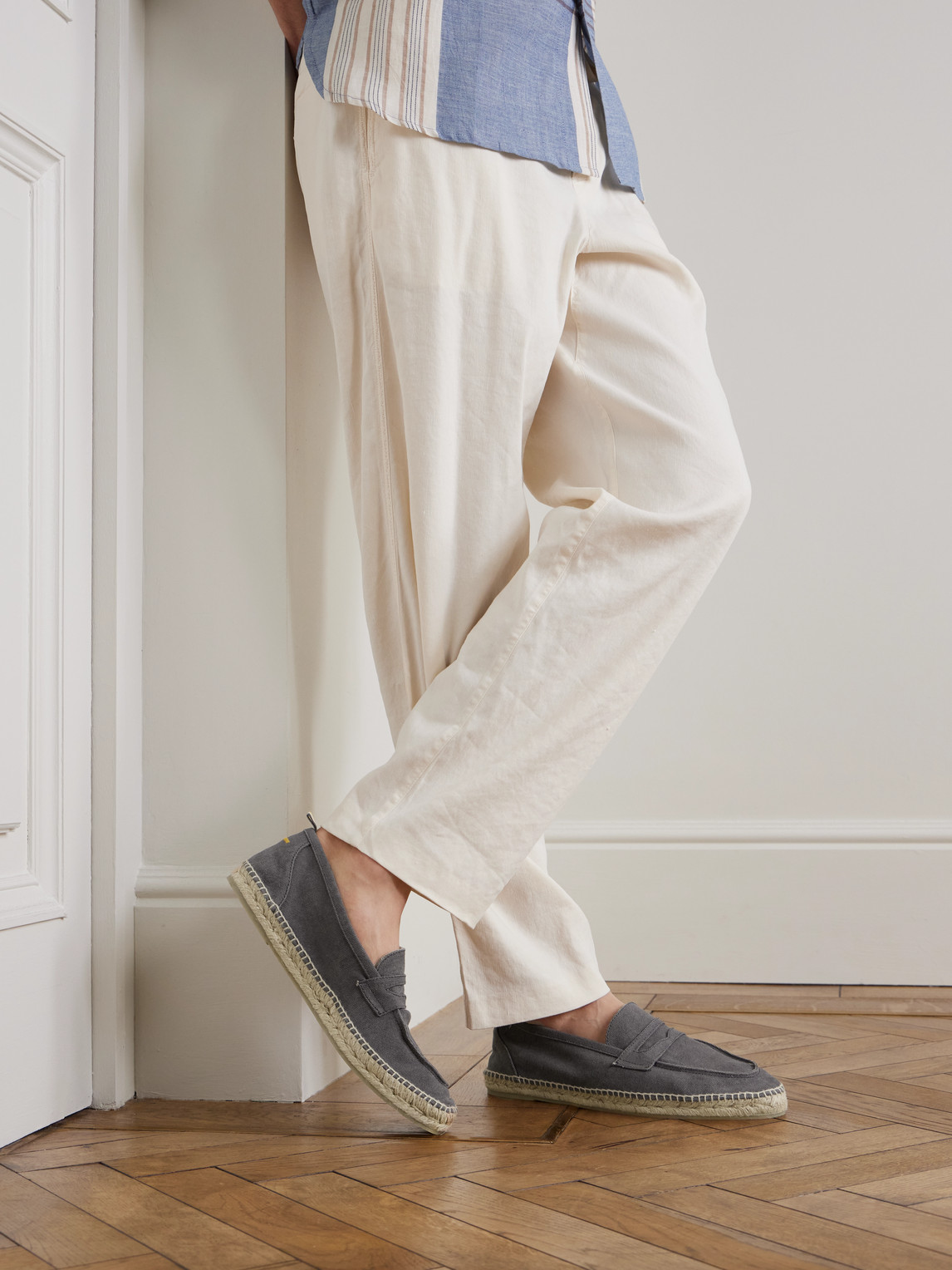 Castaã±er Nacho Suede Leather Espadrilles
