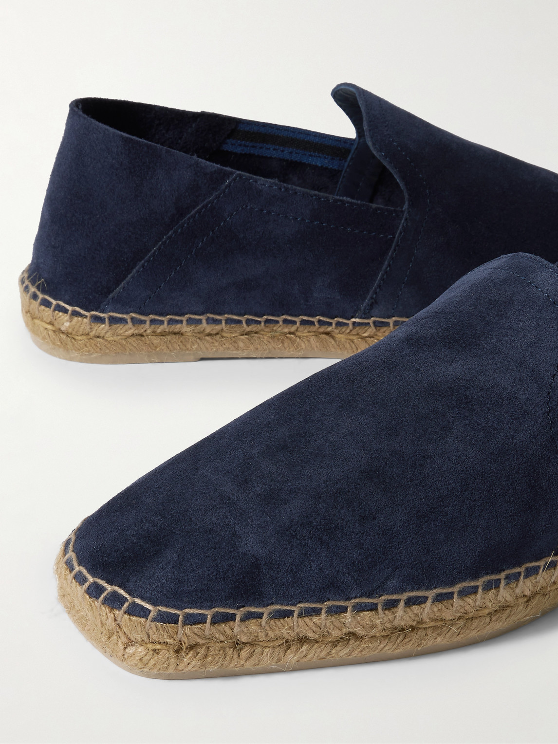Castaã±er Parker Collapsible-heel Suede Espadrilles In Blue