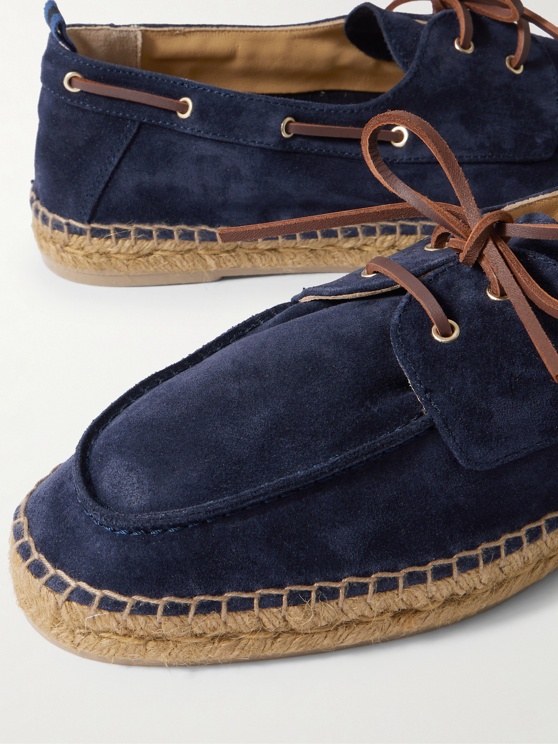 Castaã±er Suede Lace-up Espadrilles In Blue