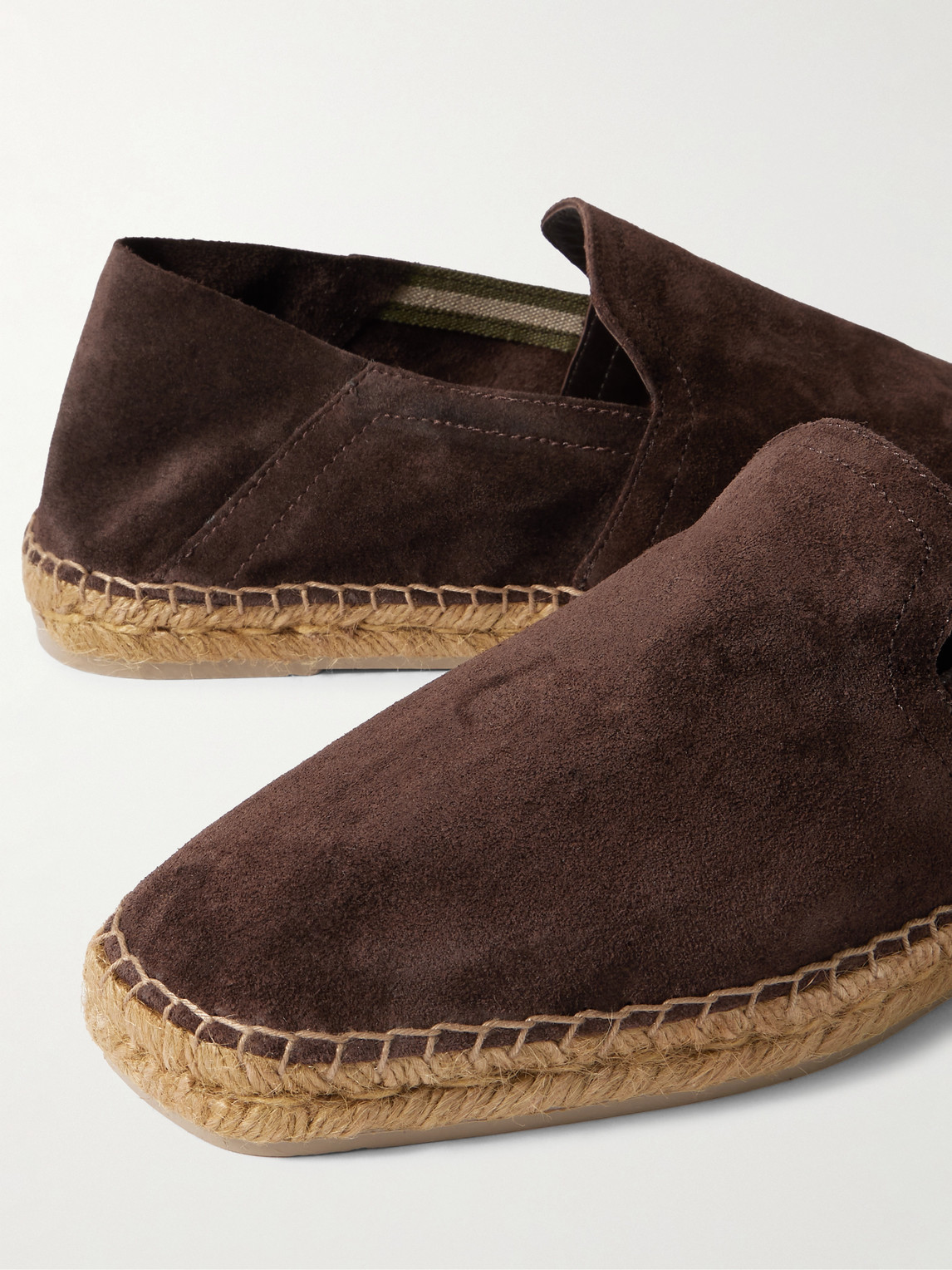 Castaã±er Parker Collapsible-heel Suede Loafers In Brown