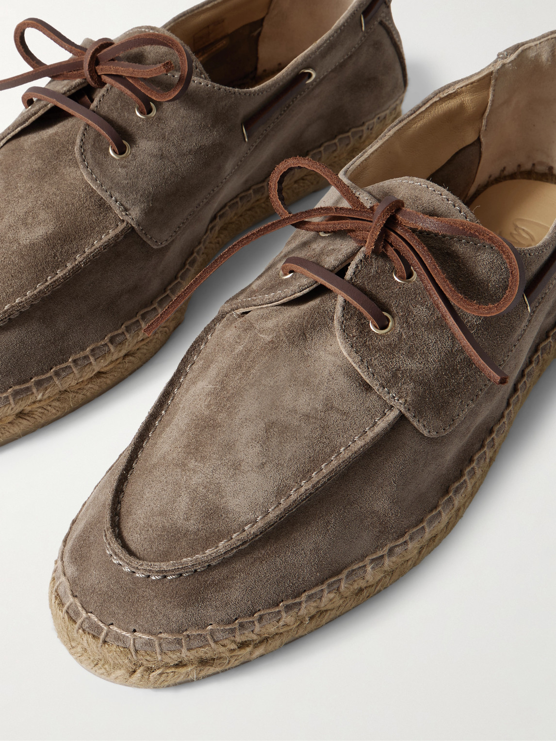 Castaã±er Nemo Suede Boat Shoes In Brown