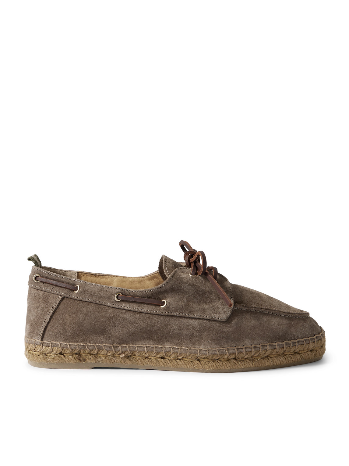 Castaã±er Nemo Suede Boat Shoes In Brown