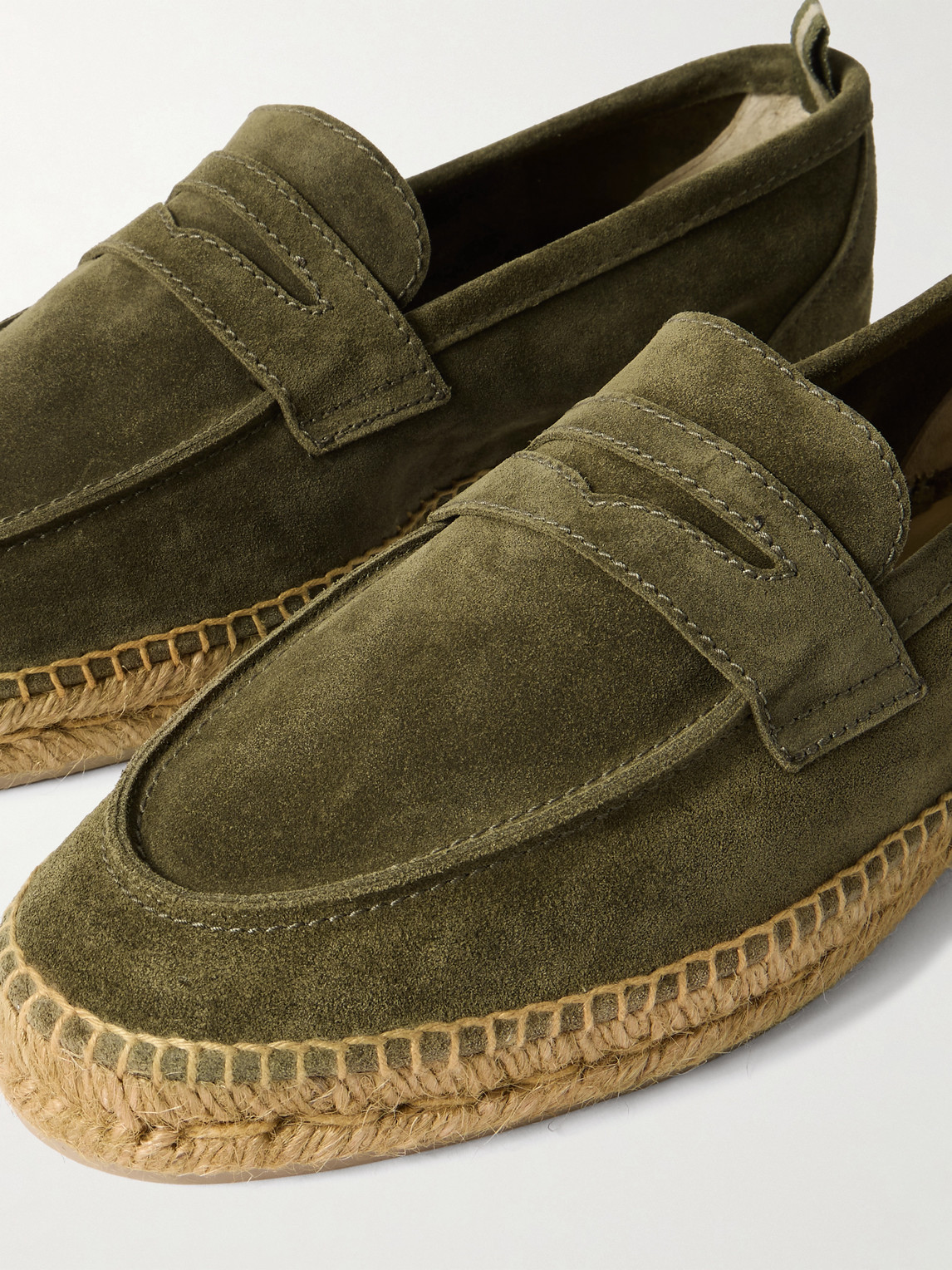 Castaã±er Nacho Suede Espadrilles In Green