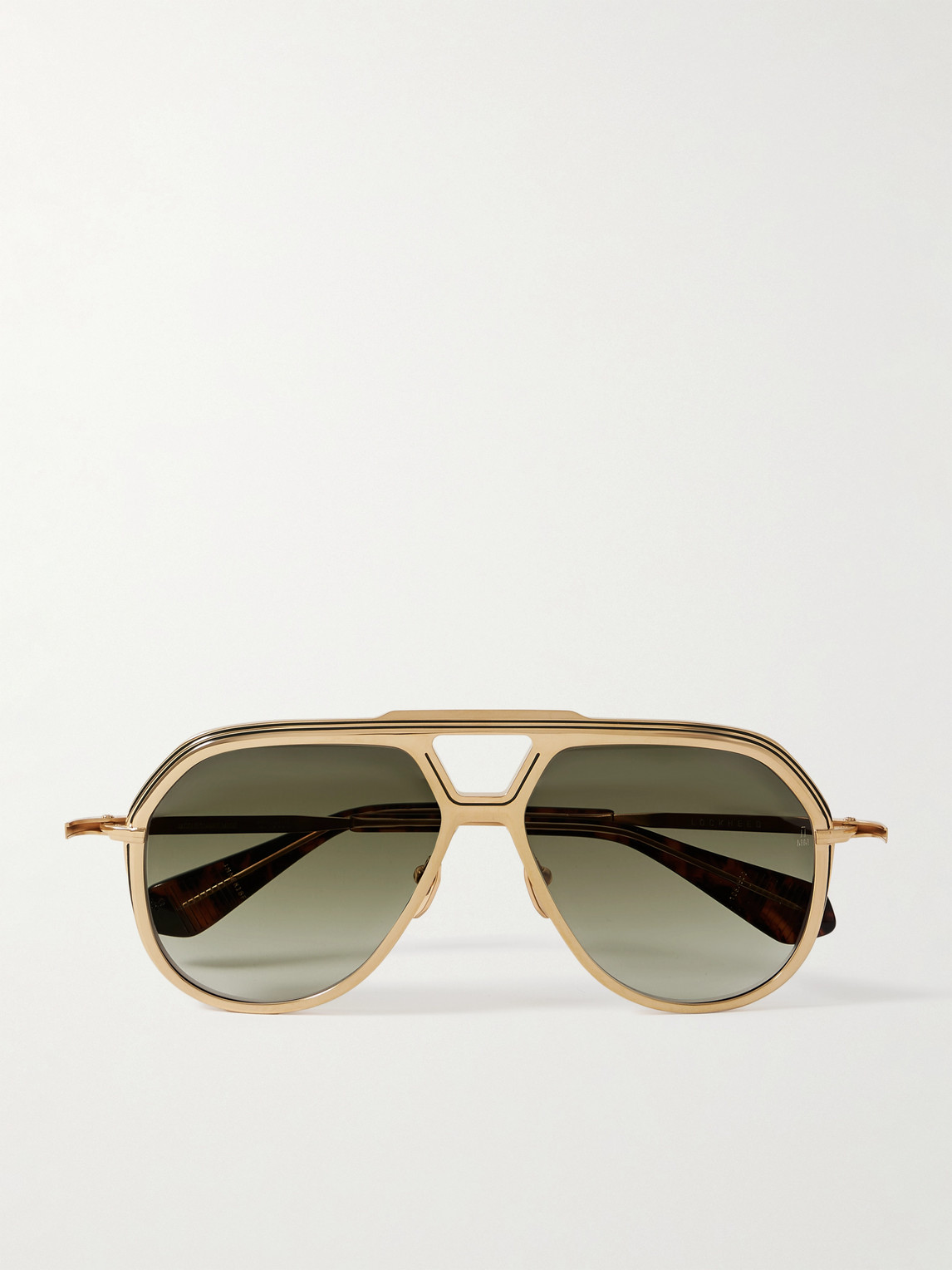 Jacques Marie Mage Lockheed Aviator-Style Gold-Tone and Tortoiseshell Acetate Sunglasses - Men
