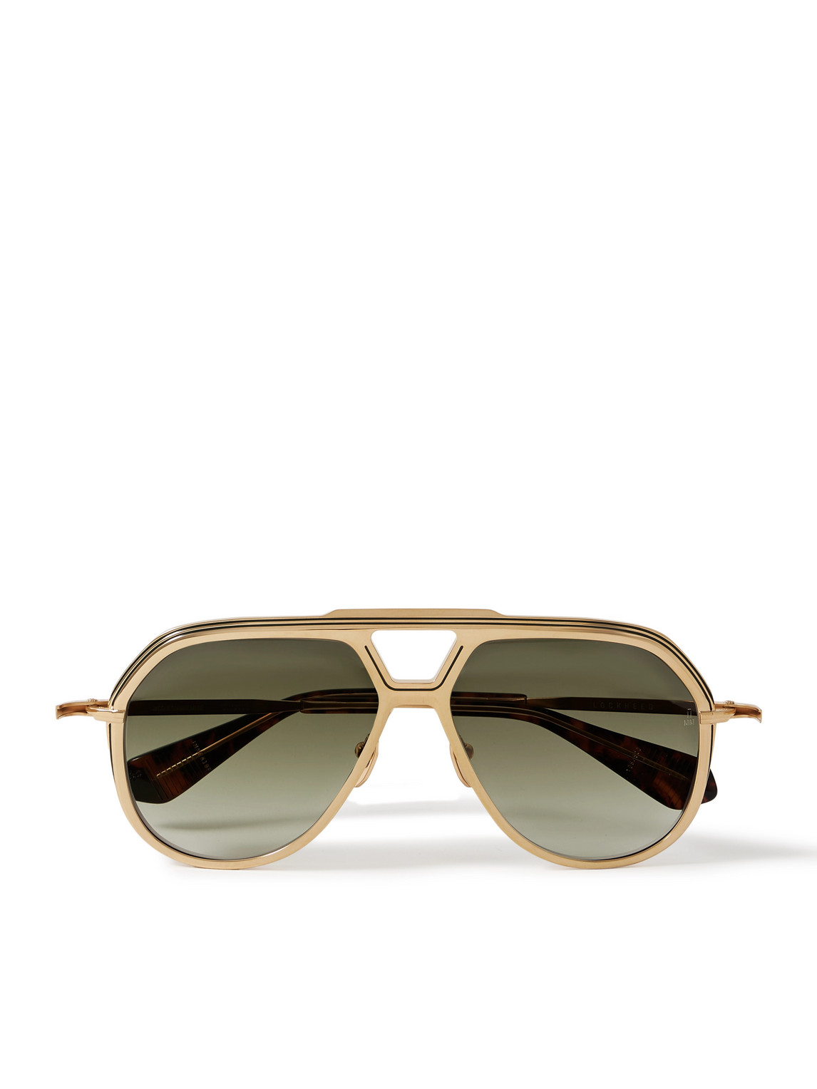 Lockheed Aviator-Style Gold-Tone and Tortoiseshell Acetate Sunglasses