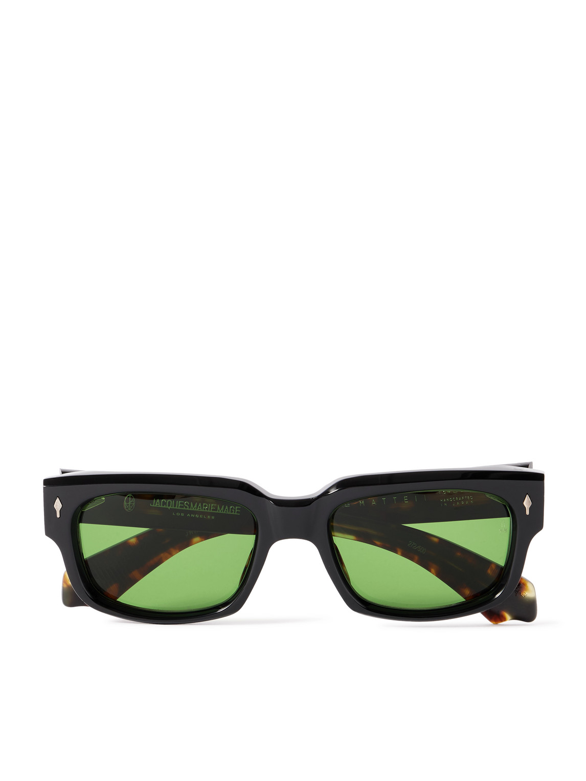 Mattei Rectangular-Frame Acetate Sunglasses
