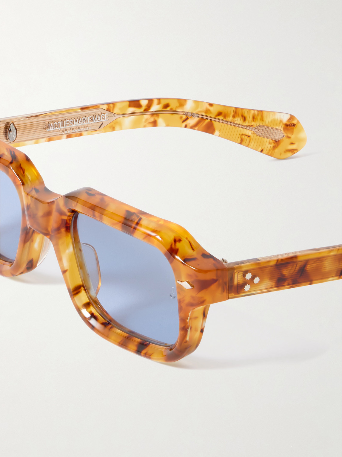 Jacques Marie Mage Sandro Rectangular-frame Tortoiseshell Acetate Sunglasses In Brown