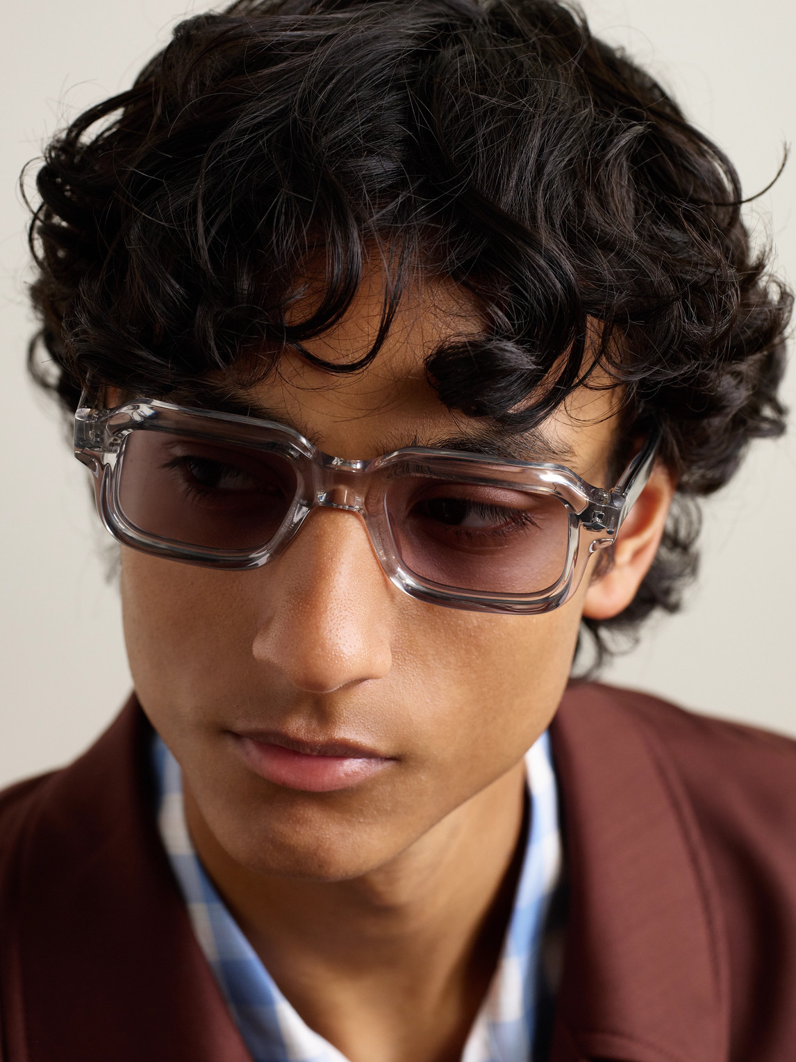 Jacques Marie Mage Sandro Rectangular-frame Acetate Sunglasses In Silver
