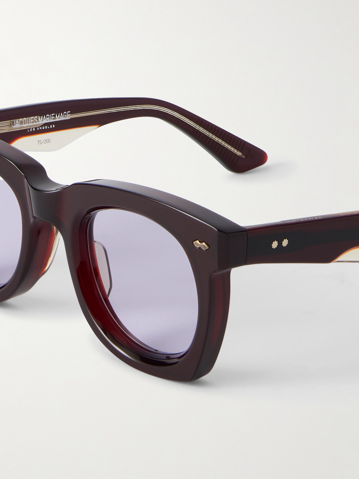 Jacques Marie Mage Ava Round-frame Acetate Sunglasses In Red