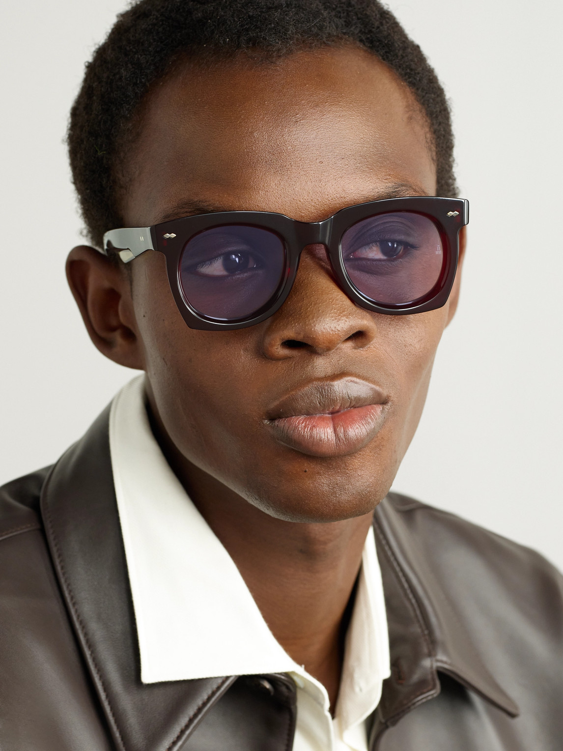 Jacques Marie Mage Ava Round-frame Acetate Sunglasses In Red