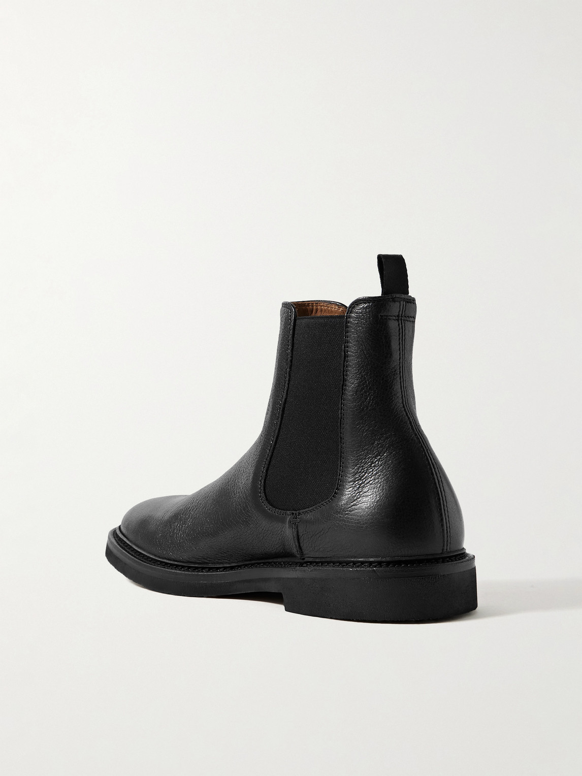 Officine Creative Hopkins Flexi 204 Glossed Full-grain Leather Chelsea Boots In Black