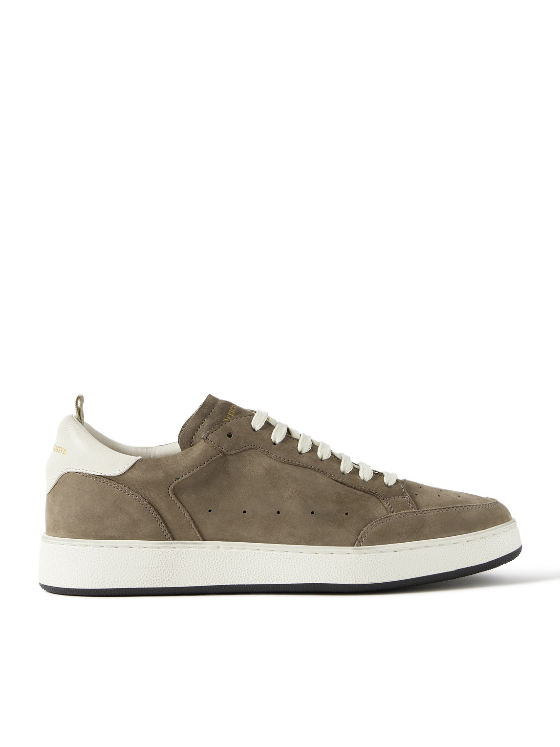 Answer 002 Leather-Trimmed Nubuck Sneakers