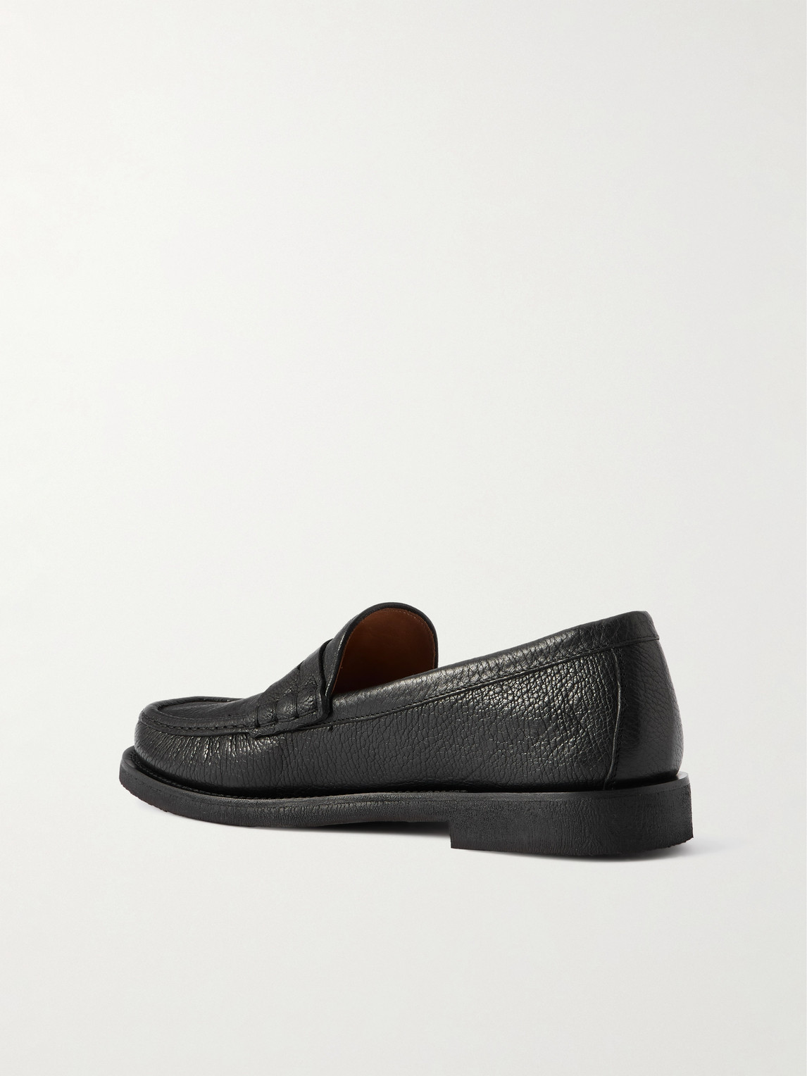 Officine Creative Balfron Flexi 001 Full-grain Leather Penny Loafers In Black