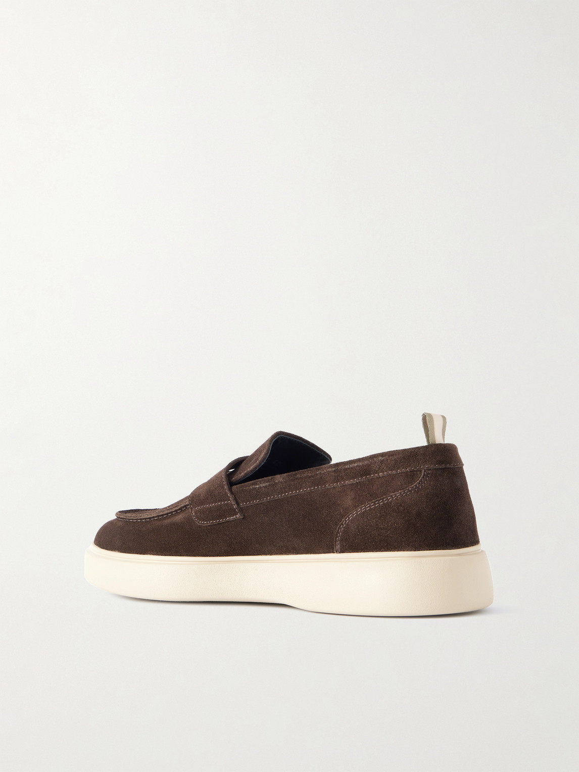 Officine Creative Frame 001 Suede Penny Loafers In Brown