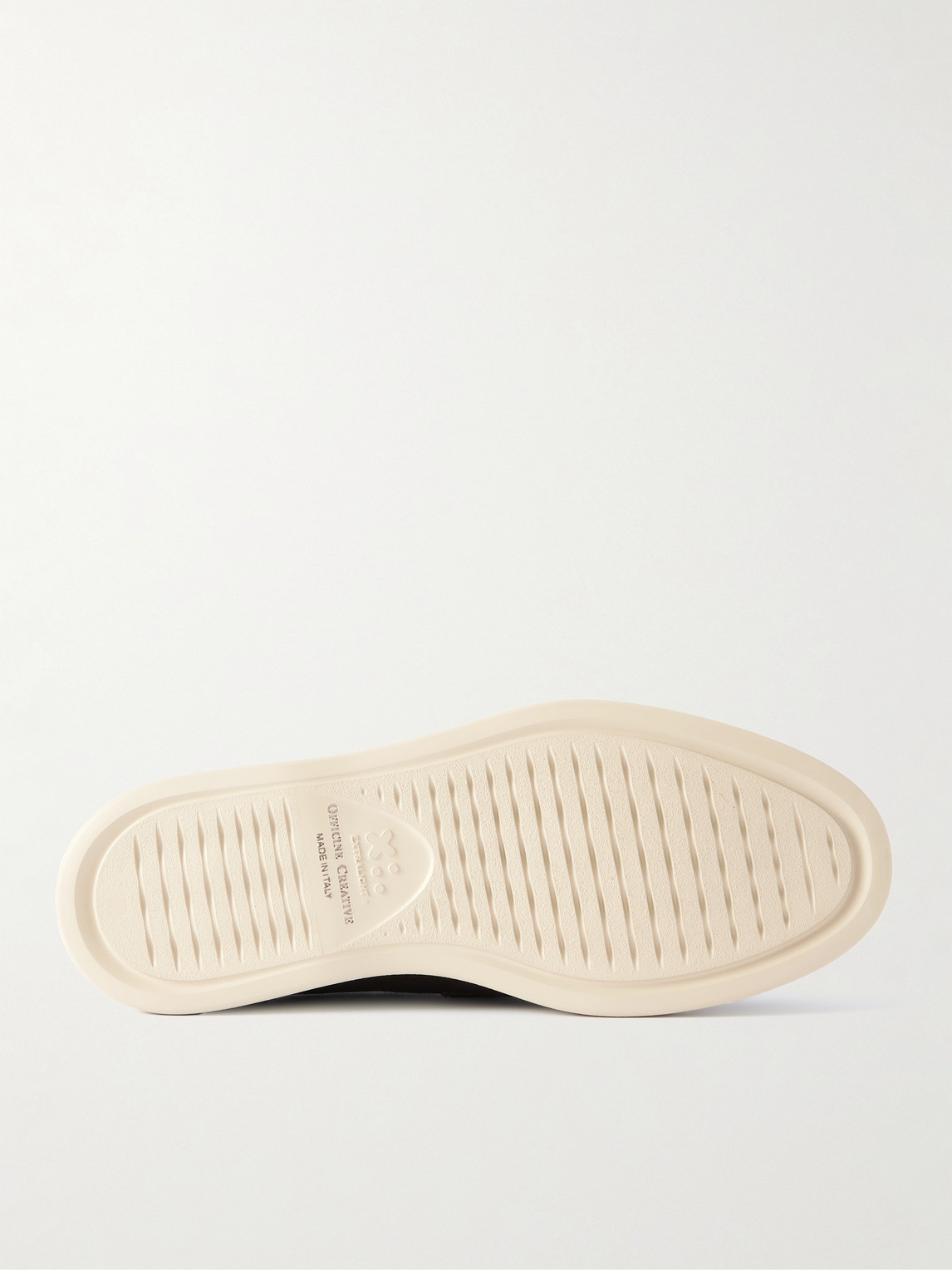 Officine Creative Frame 001 Suede Penny Loafers In Brown