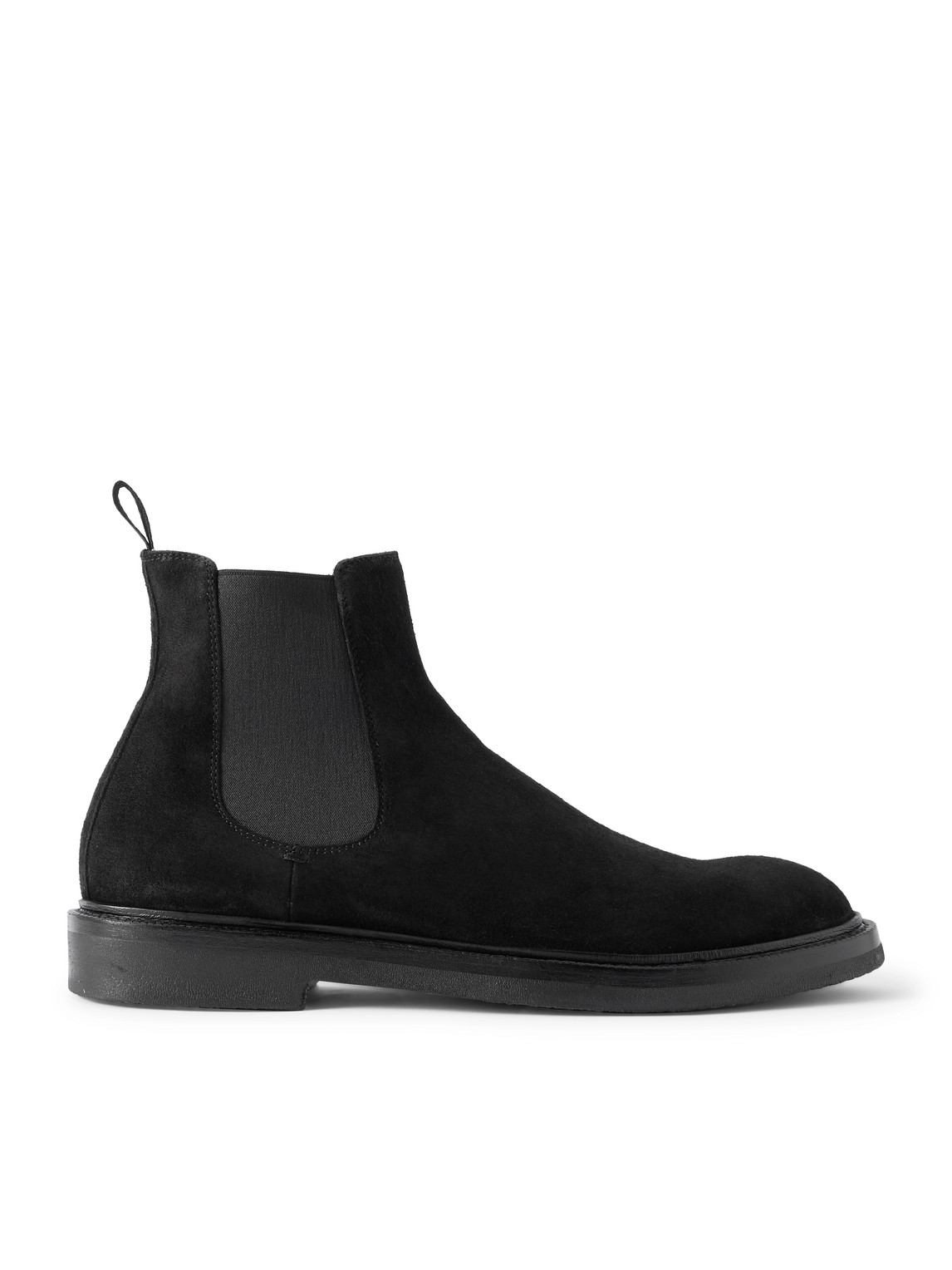 Officine Creative Dude Flexi Suede Chelsea Boots In Black
