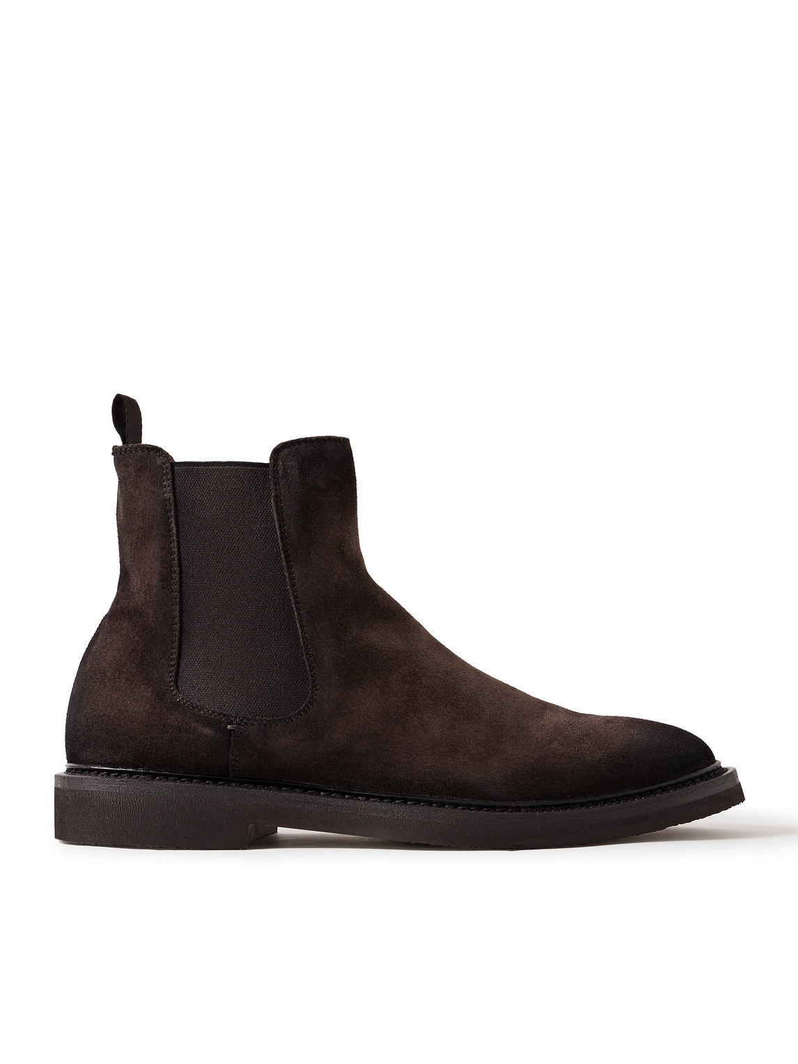 Officine Creative Hopkins Flexi 204 Suede Chelsea Boots In Brown