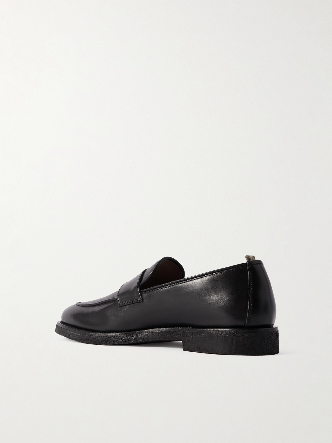 Officine Creative Opera Flexi 101 Leather Penny Loafers In Black