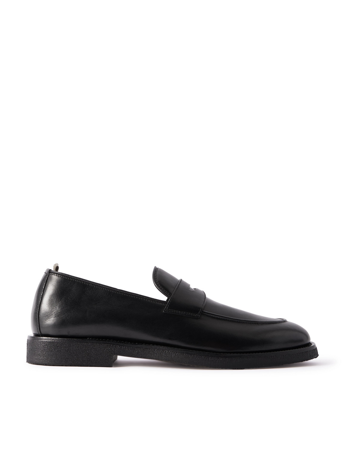 Officine Creative Opera Flexi 101 Leather Penny Loafers In Black