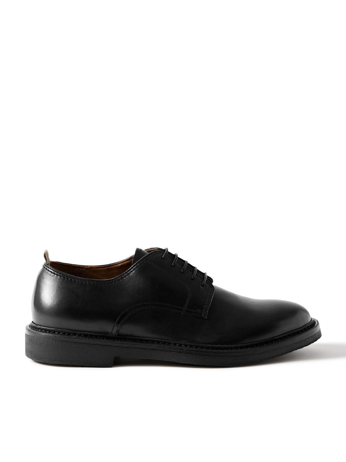 Officine Creative Hopkins Flexi 208 Leather Derby Shoes In Black