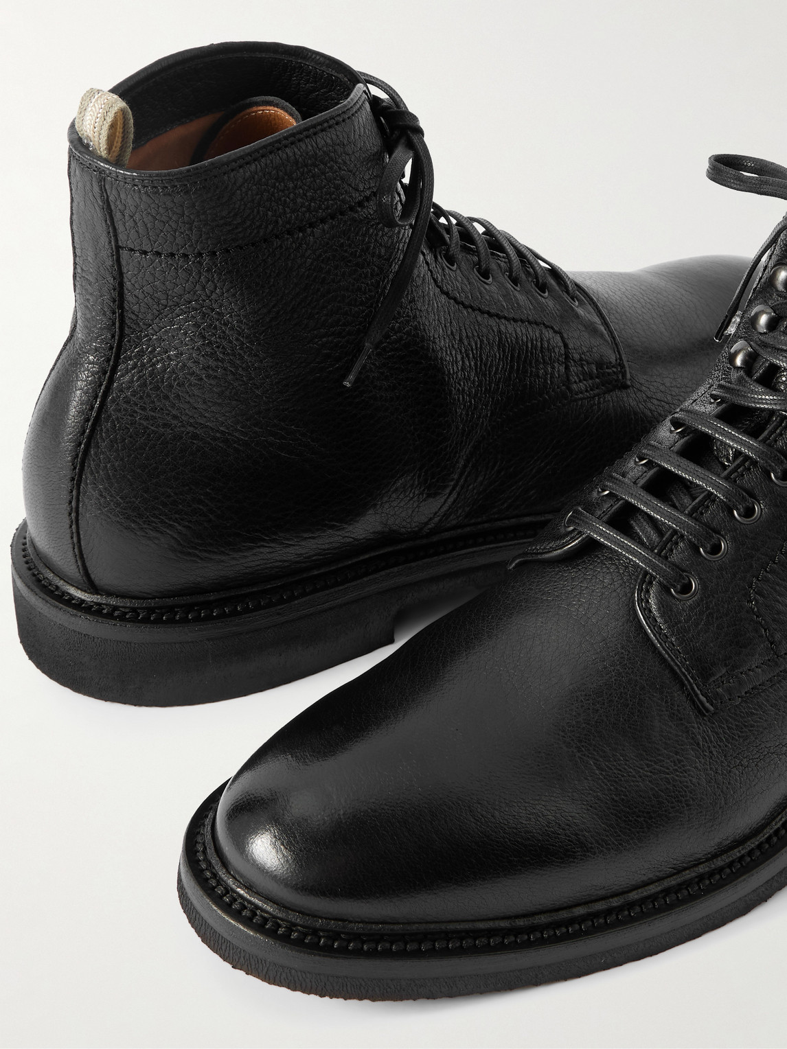 Officine Creative Hopkins 203 Flexi Full-grain Deerskin Boots In Black