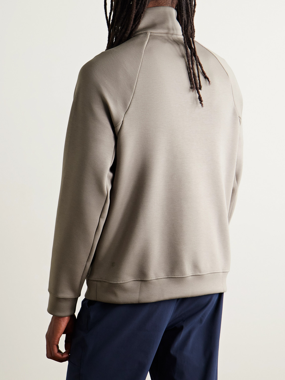 Lululemon Smooth Spacer Stretch Recycled-jersey Half-zip Sweatshirt In Neutral