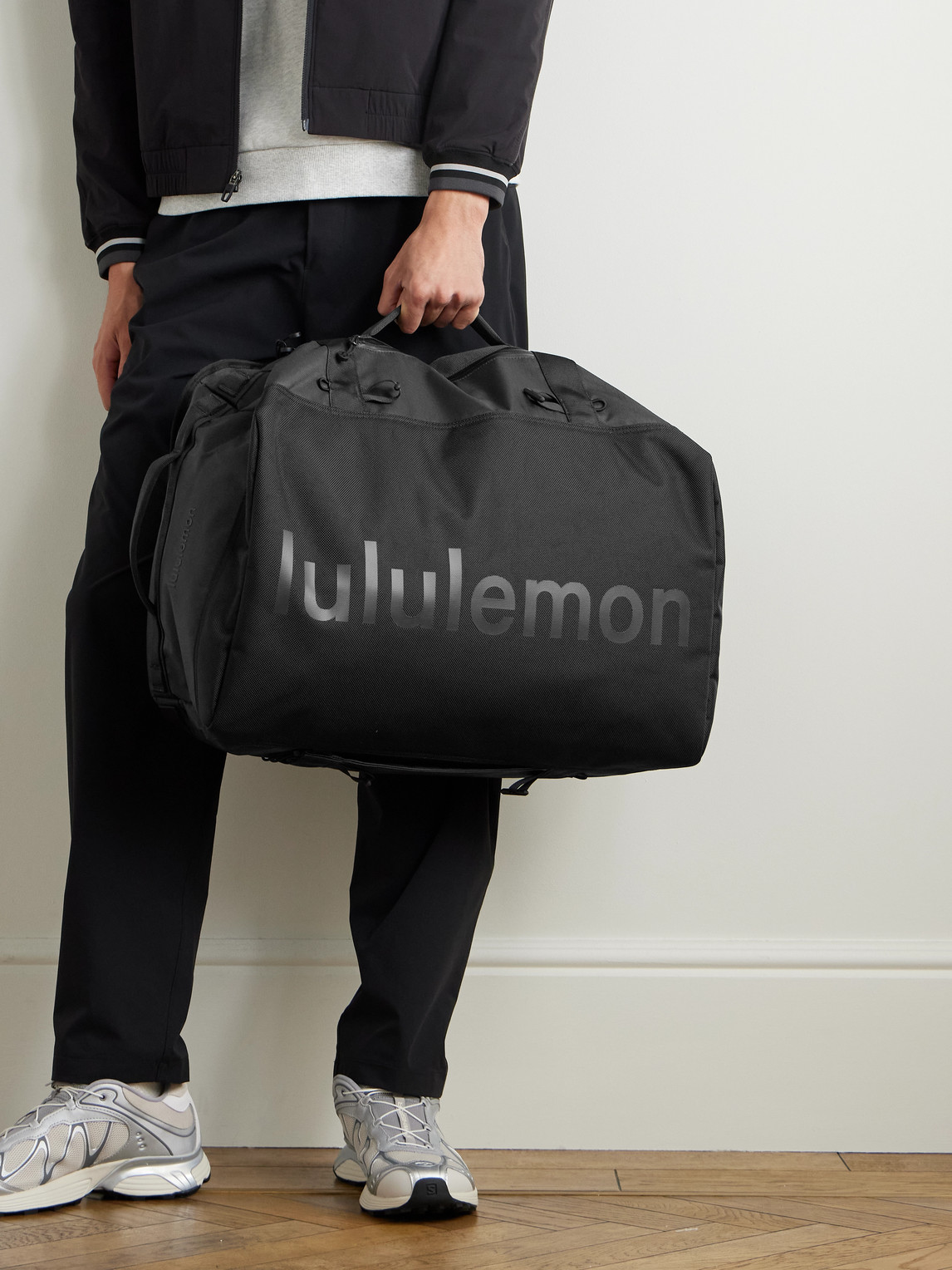 Lululemon 2-in-1 Convertible Logo-print Shell Backpack In Black